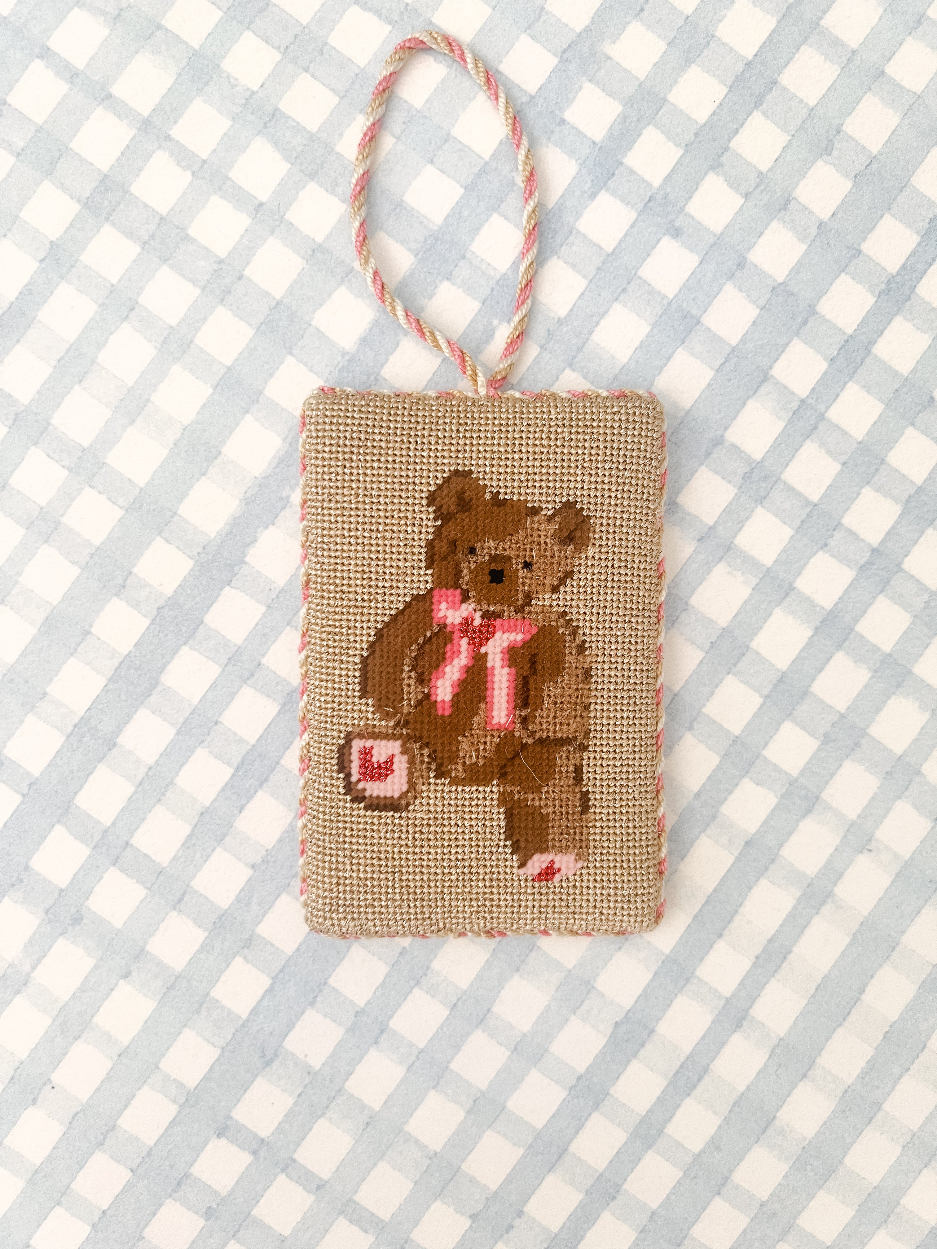 Needlepoint Canvas: Heart Teddy