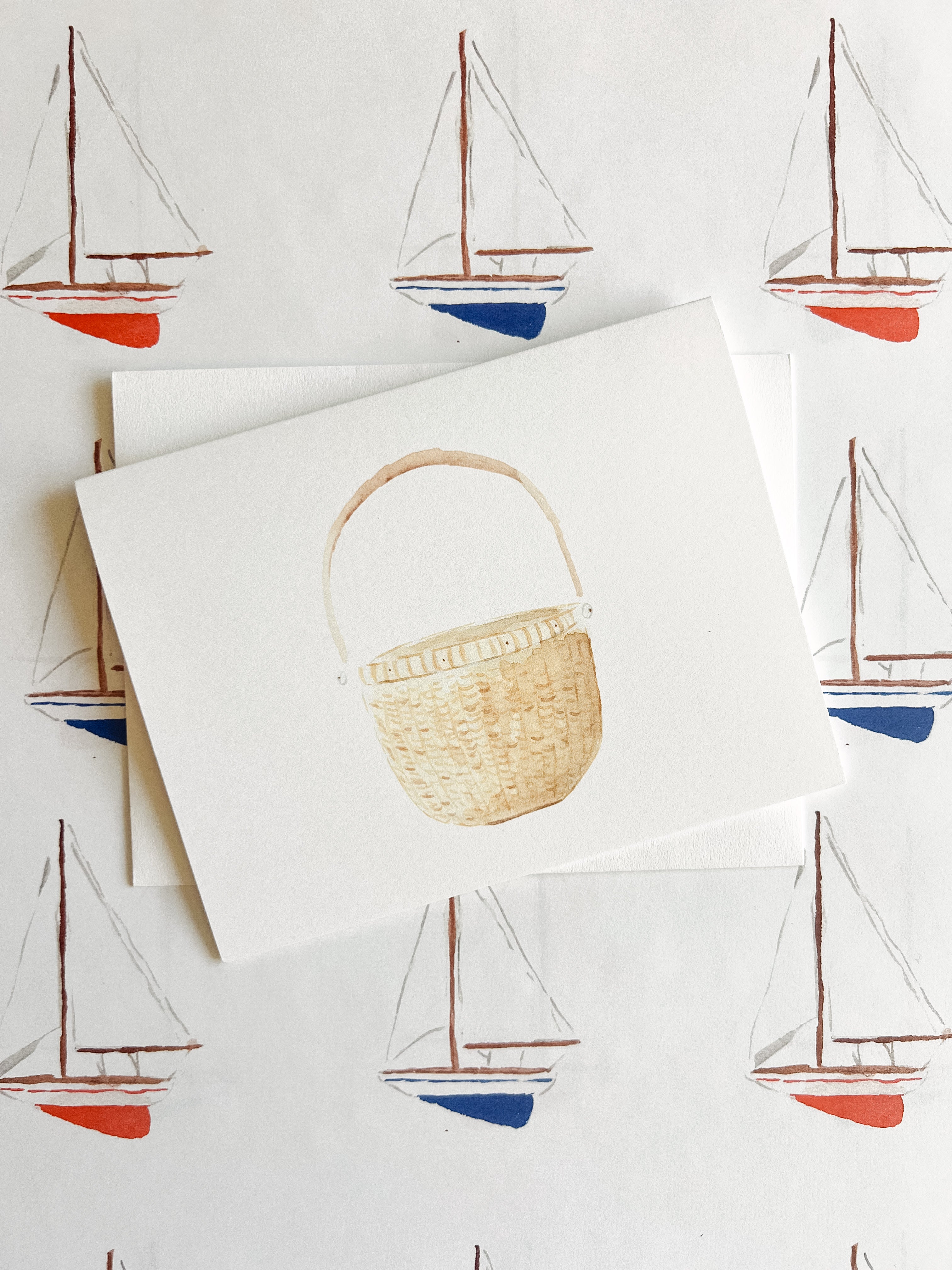 Folded Card:Nantucket Basket