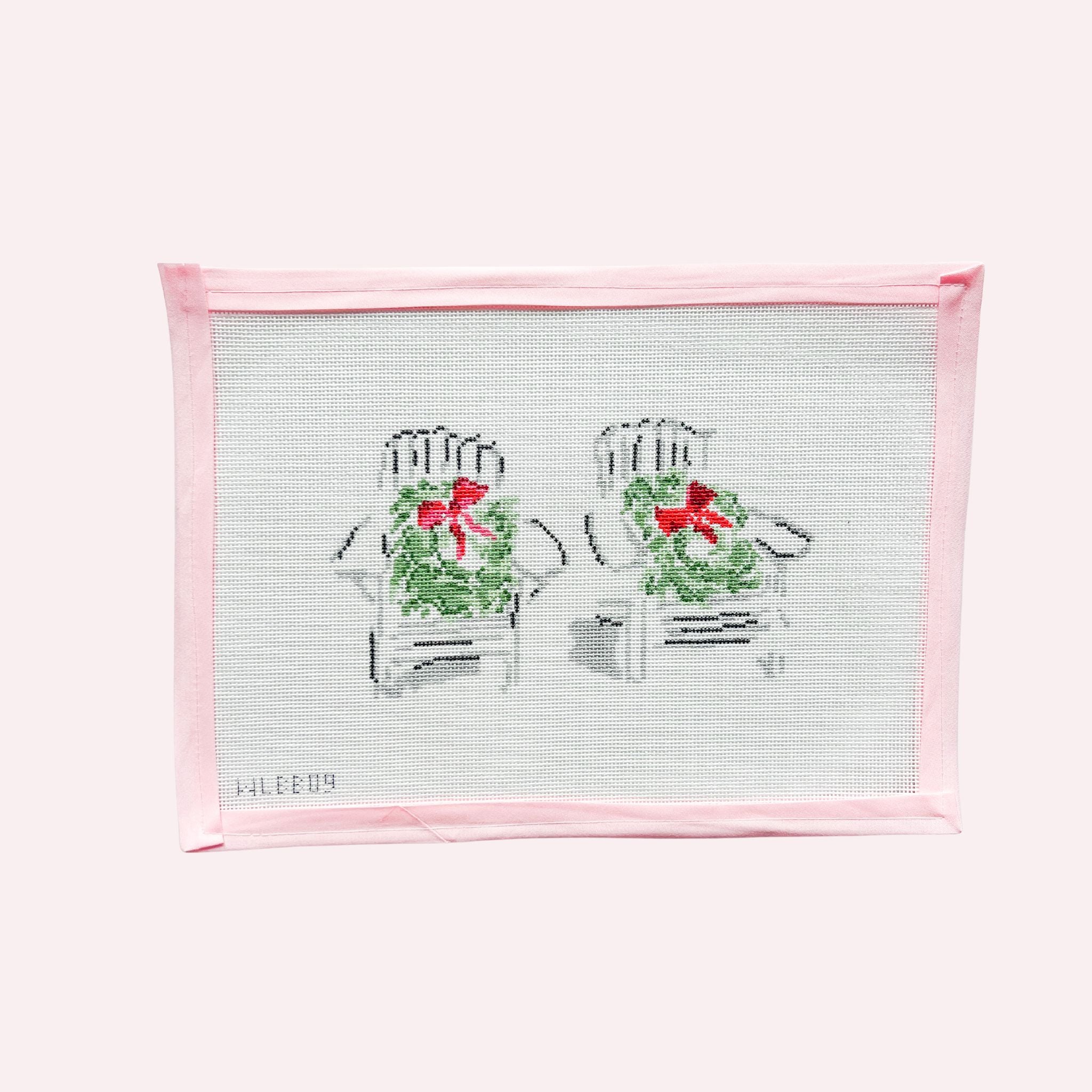 Needlepoint Canvas: Adirondack Chairs With Wreath