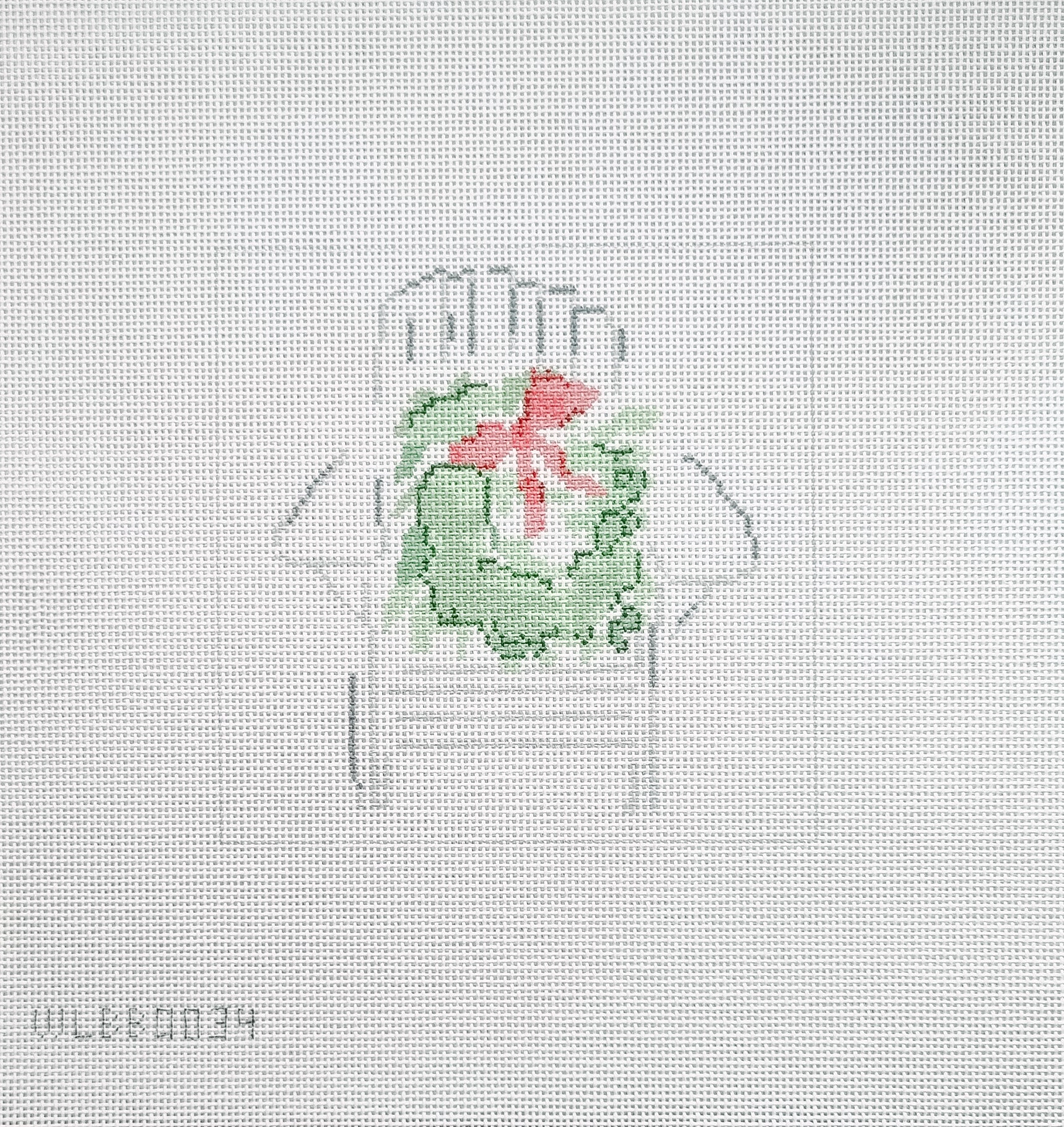 Needlepoint Canvas: Adirondack Chair with Wreath (1)