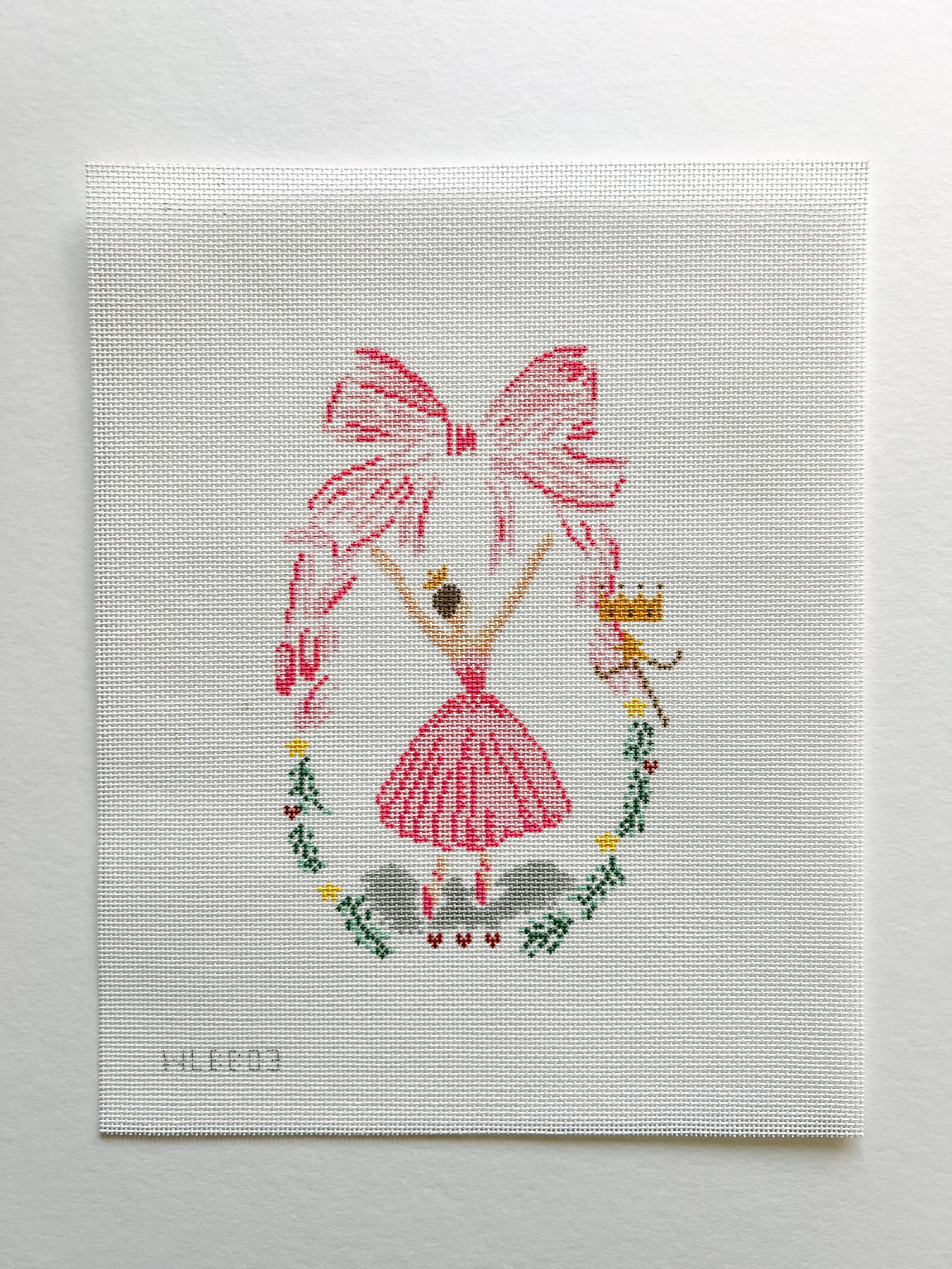Ballerina with Bow Needlepoint Canvas