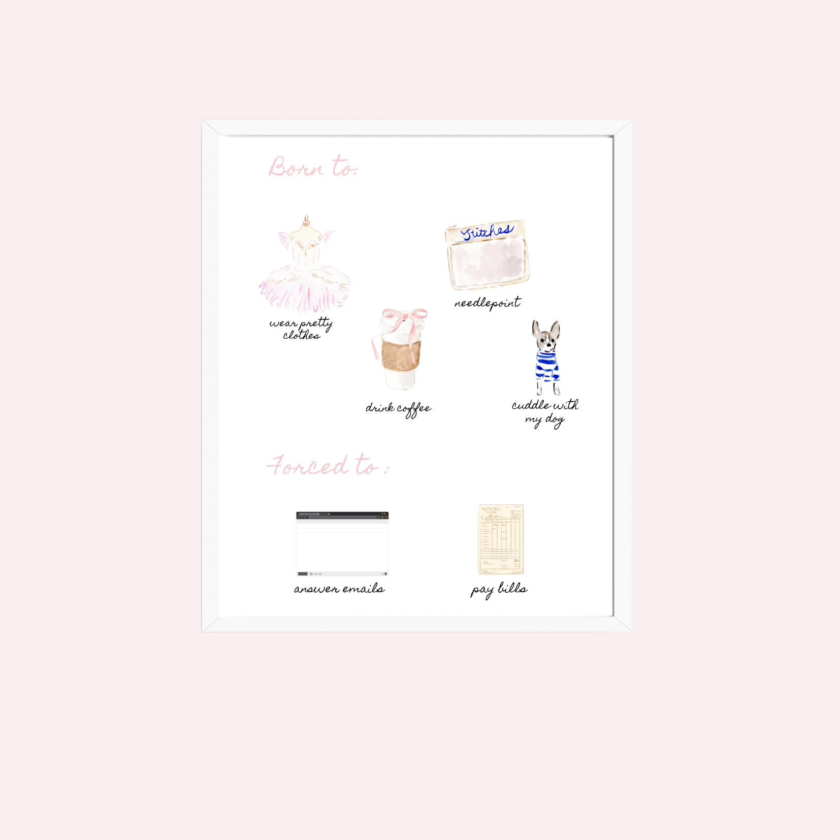 Art Print: Born to (Hot Coffee)