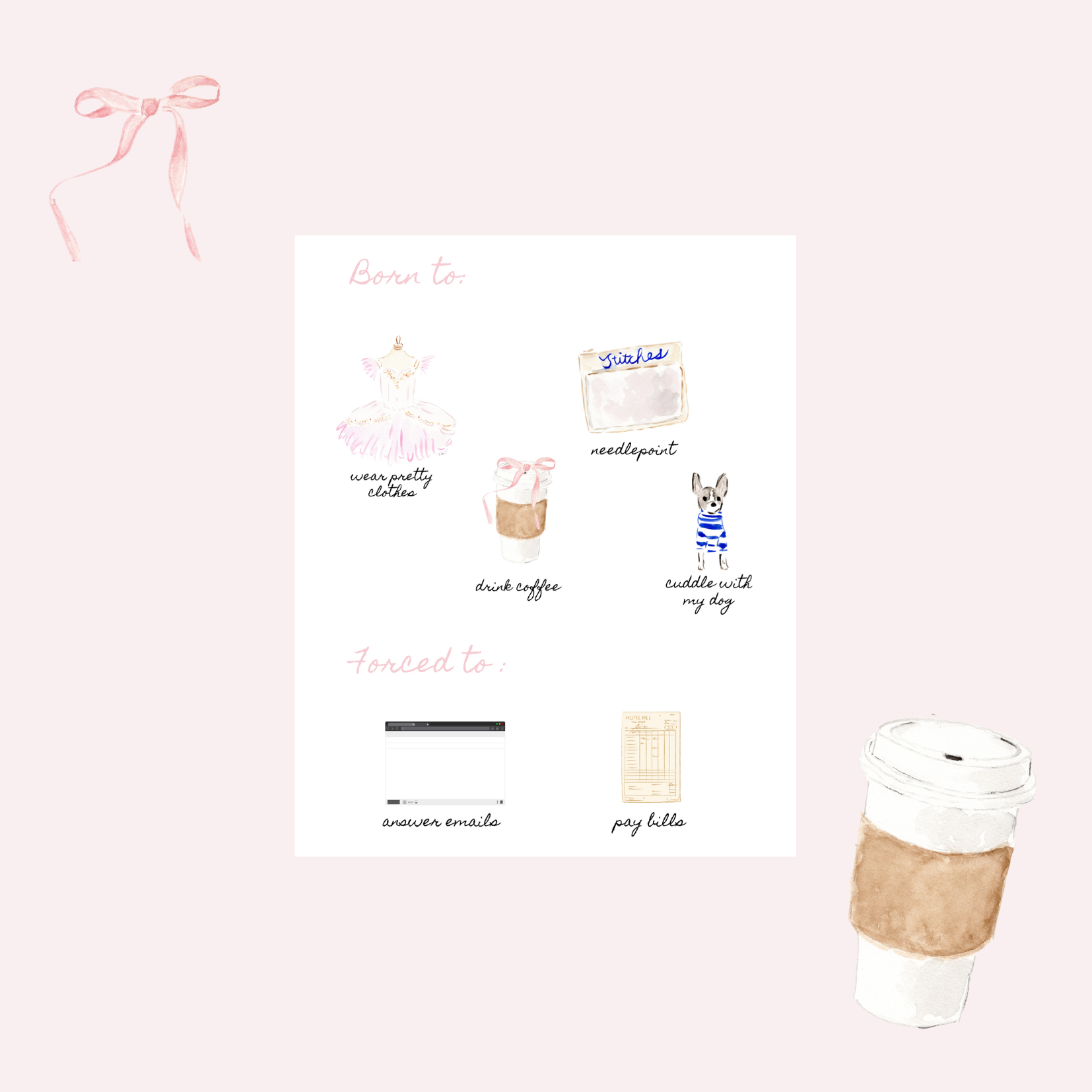 Art Print: Born to (Hot Coffee)
