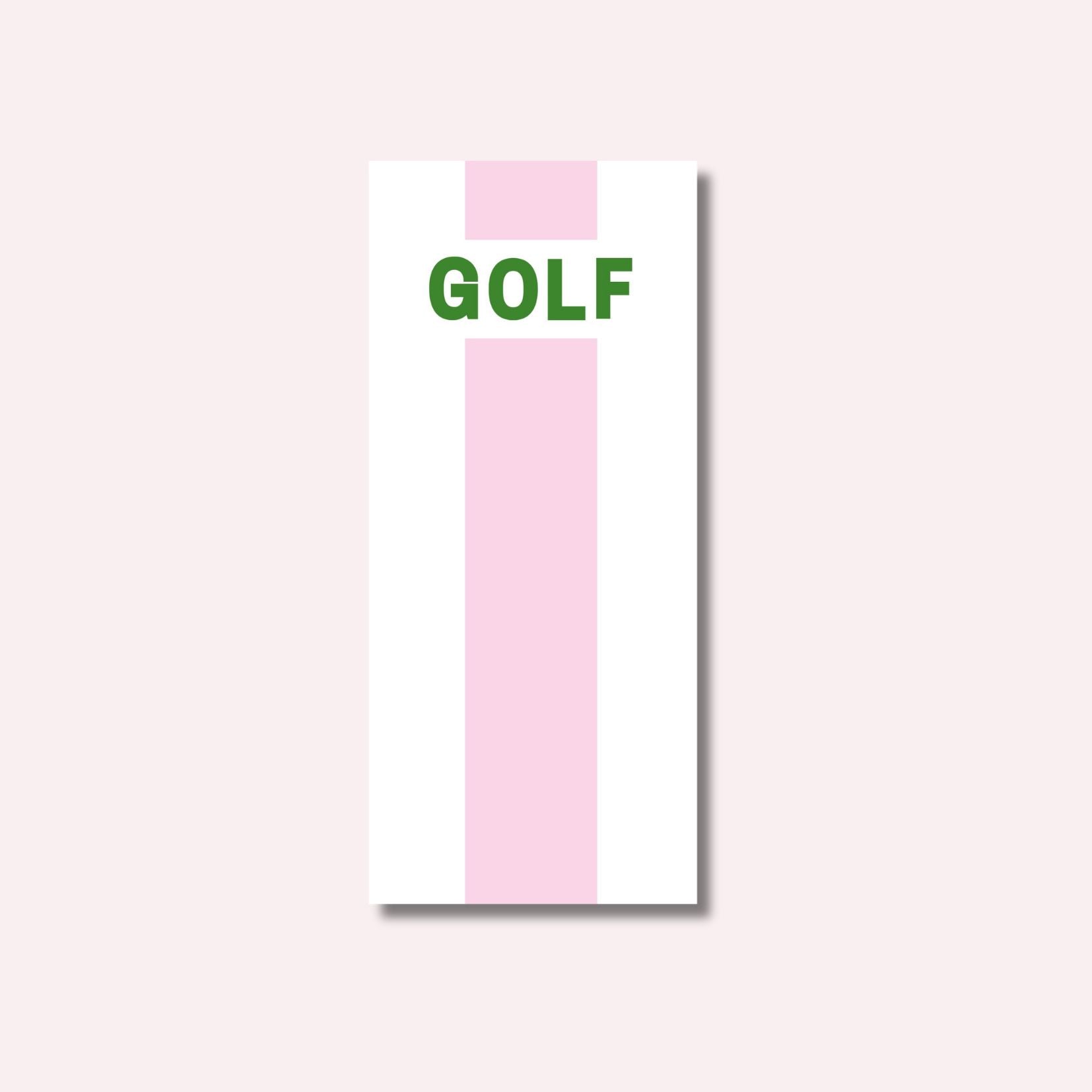 Notepad: Golf Pink Striped Notepad