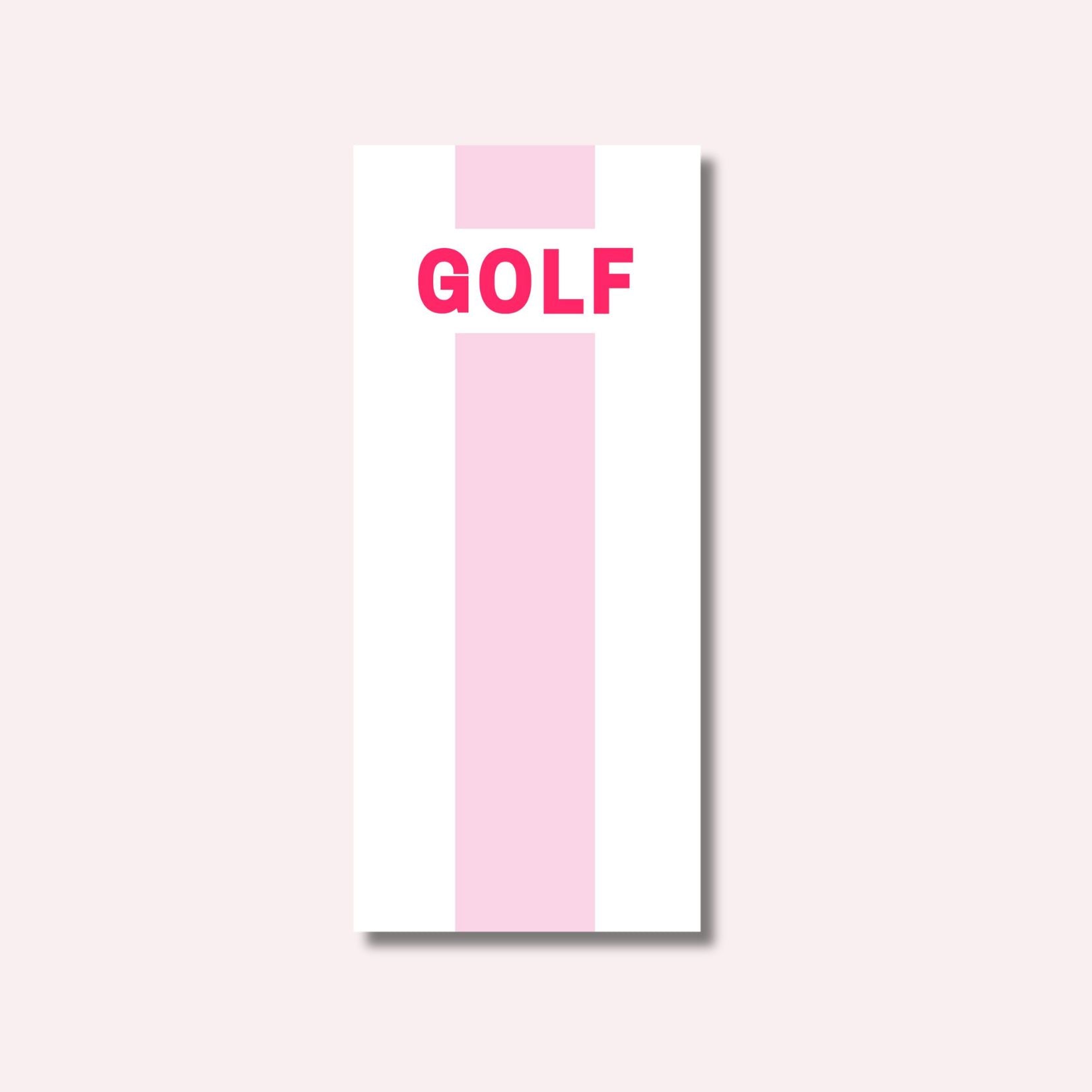 Notepad: Golf Pink Striped Notepad