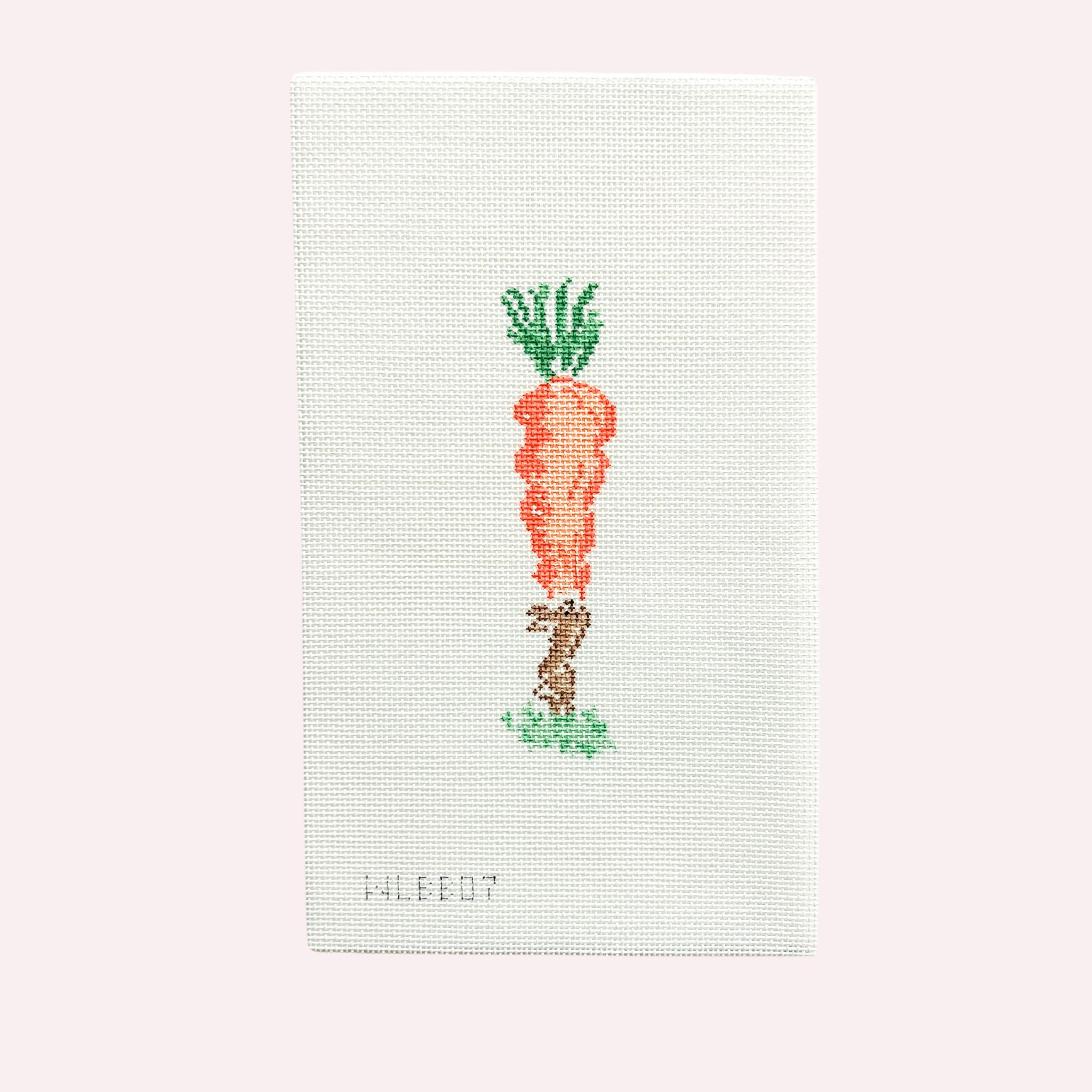 Bunny With Carrot Needlepoint Canvas