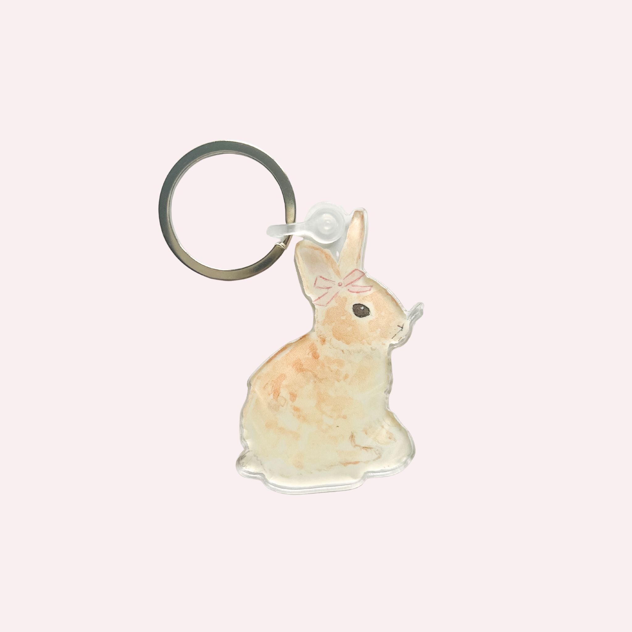 Keychain & Needle Threader: Bunny with Bow