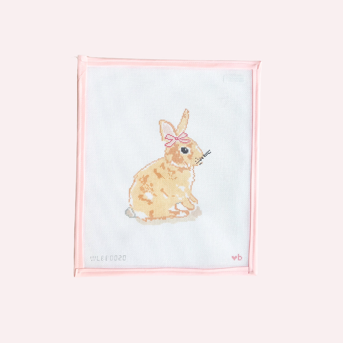 Needlepoint Canvas: Bunny with Pink Bow