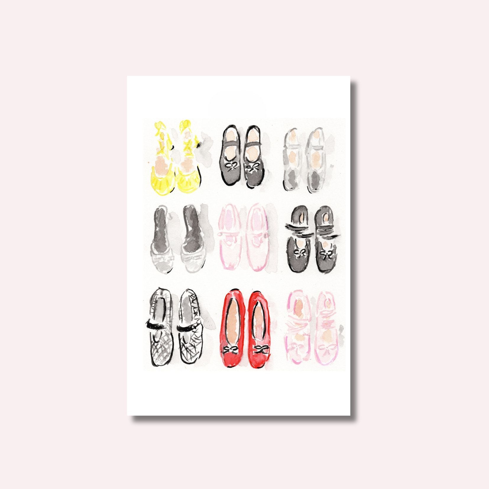 Folded Greeting Card: Shoes
