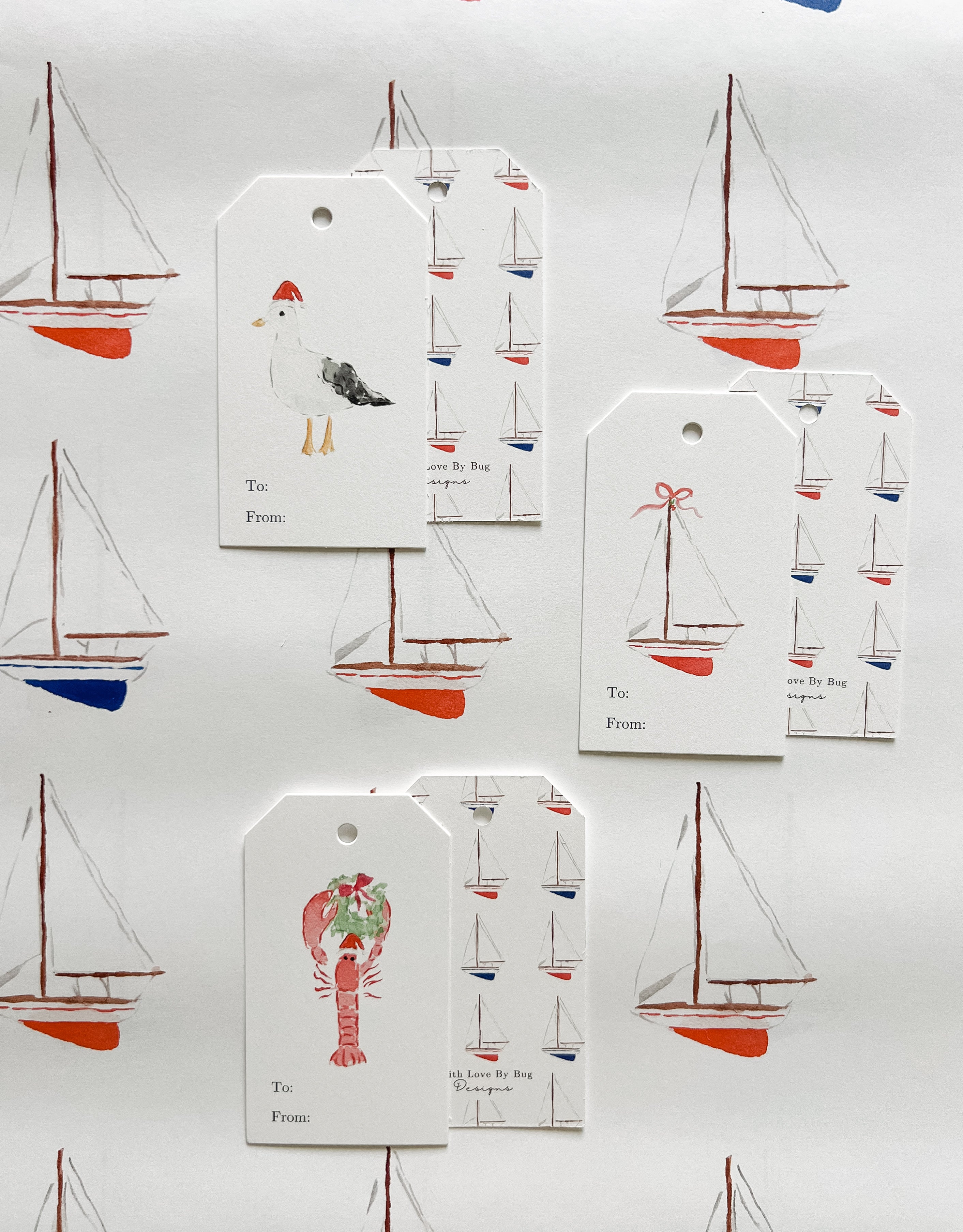 Gift Tags: Mixed Pack Coastal Holiday