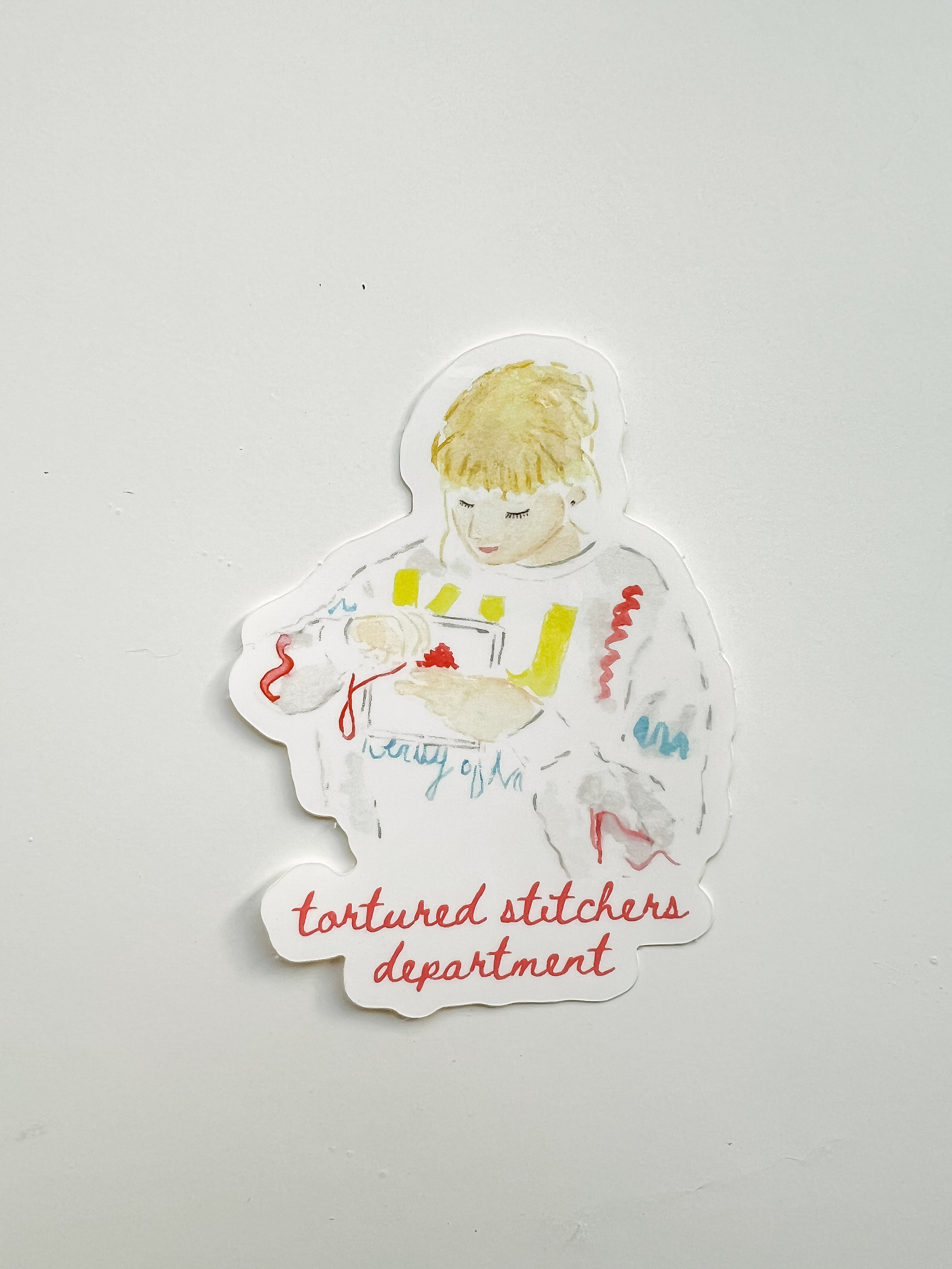 Taylor Swift tortured stitchers department sticker