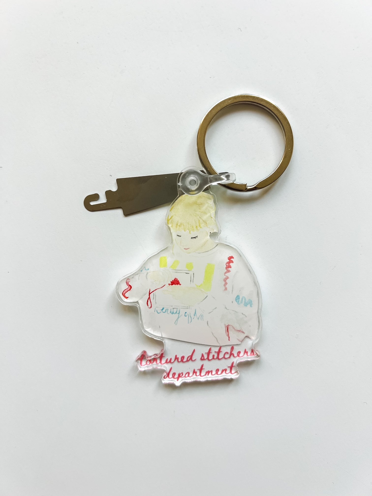 Taylor Swift inspired keychain and needle threader for needlepoint
