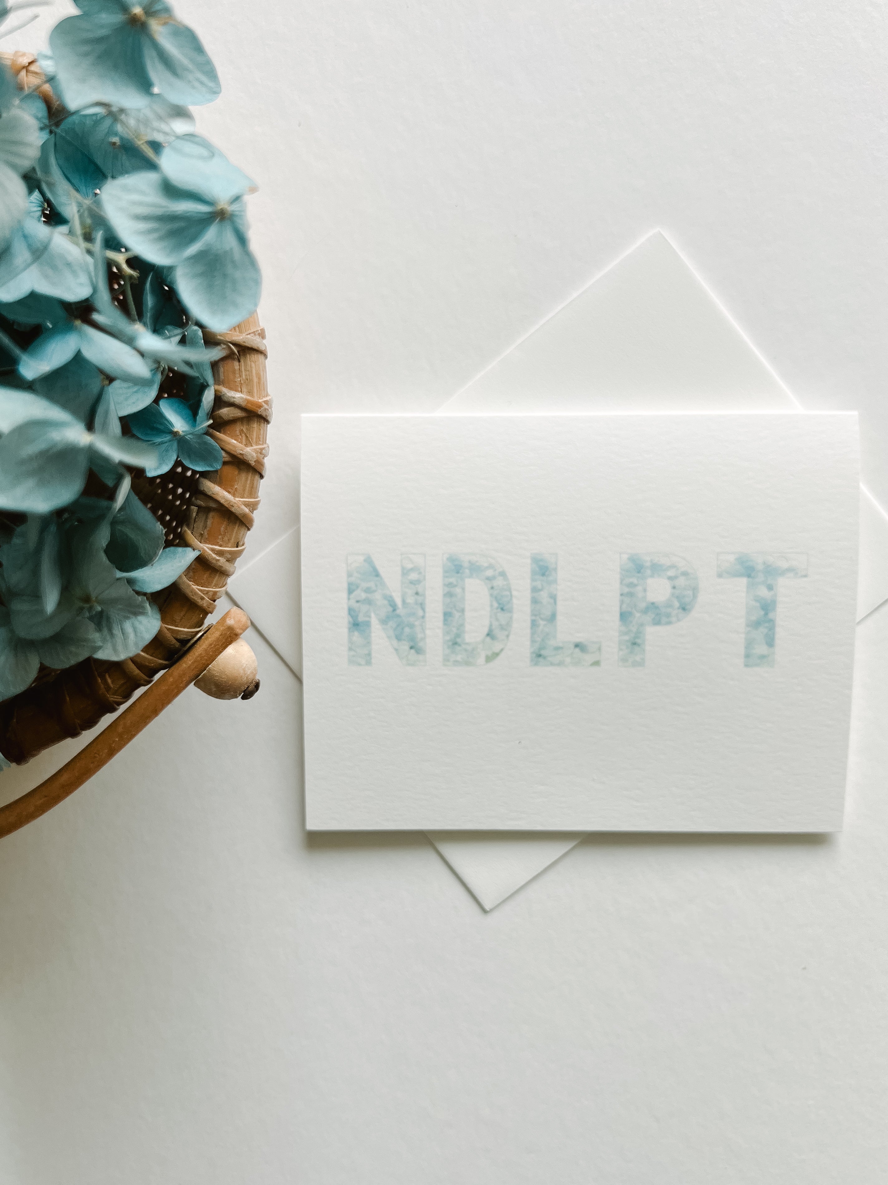Folded Card: NDLPT in Hydrangeas