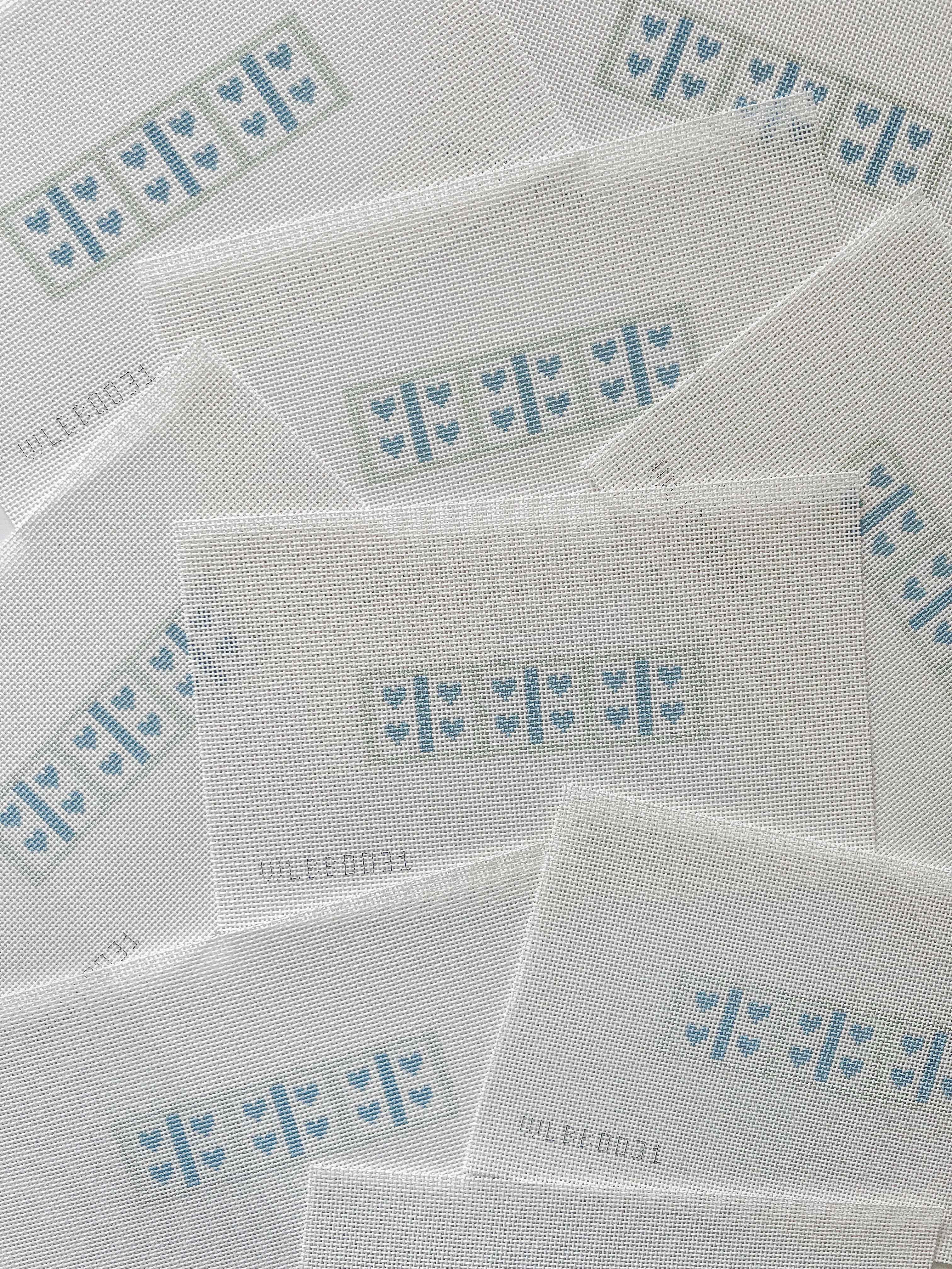 Needlepoint Kit: Blue Heart Keychain Kit