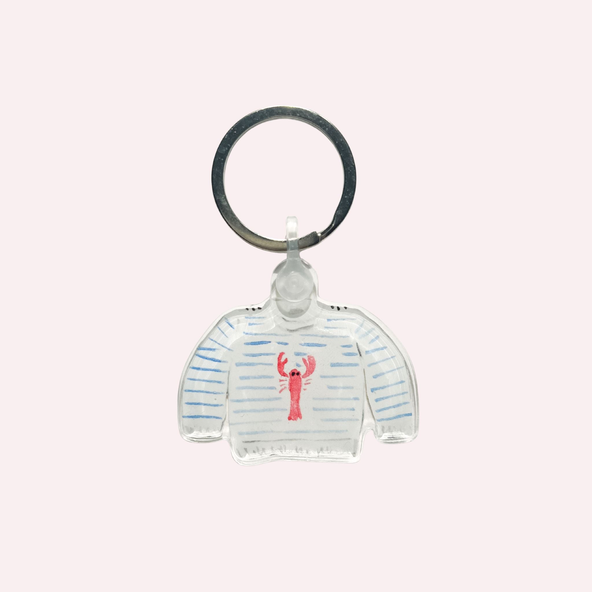 Keychain & Needle Threader: Lobster Sweater