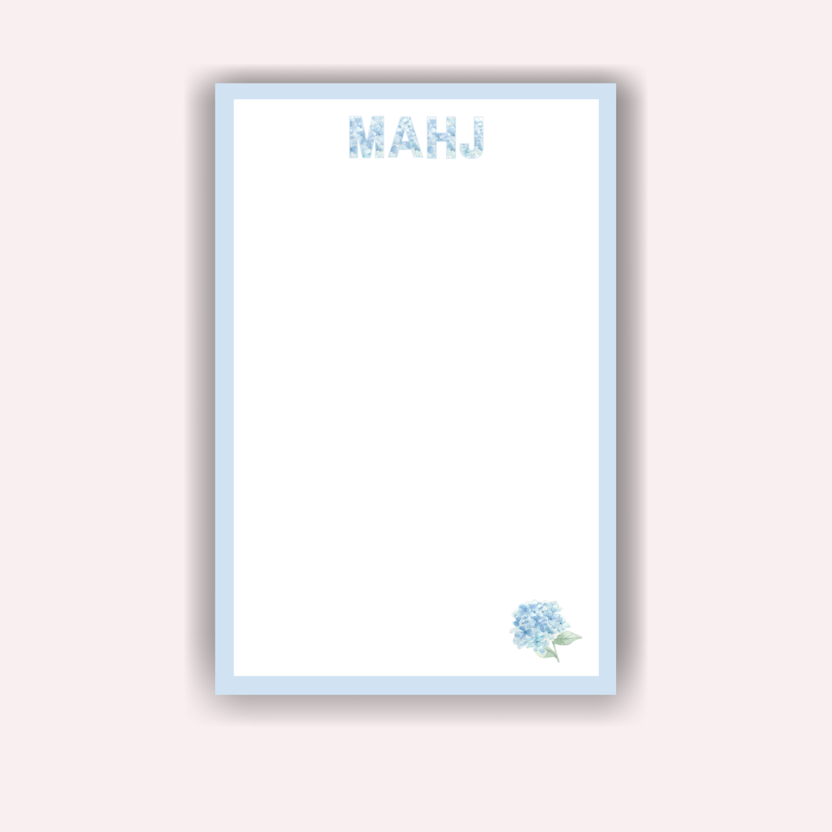 Notepad: Hydrangea Mahjong Notepad