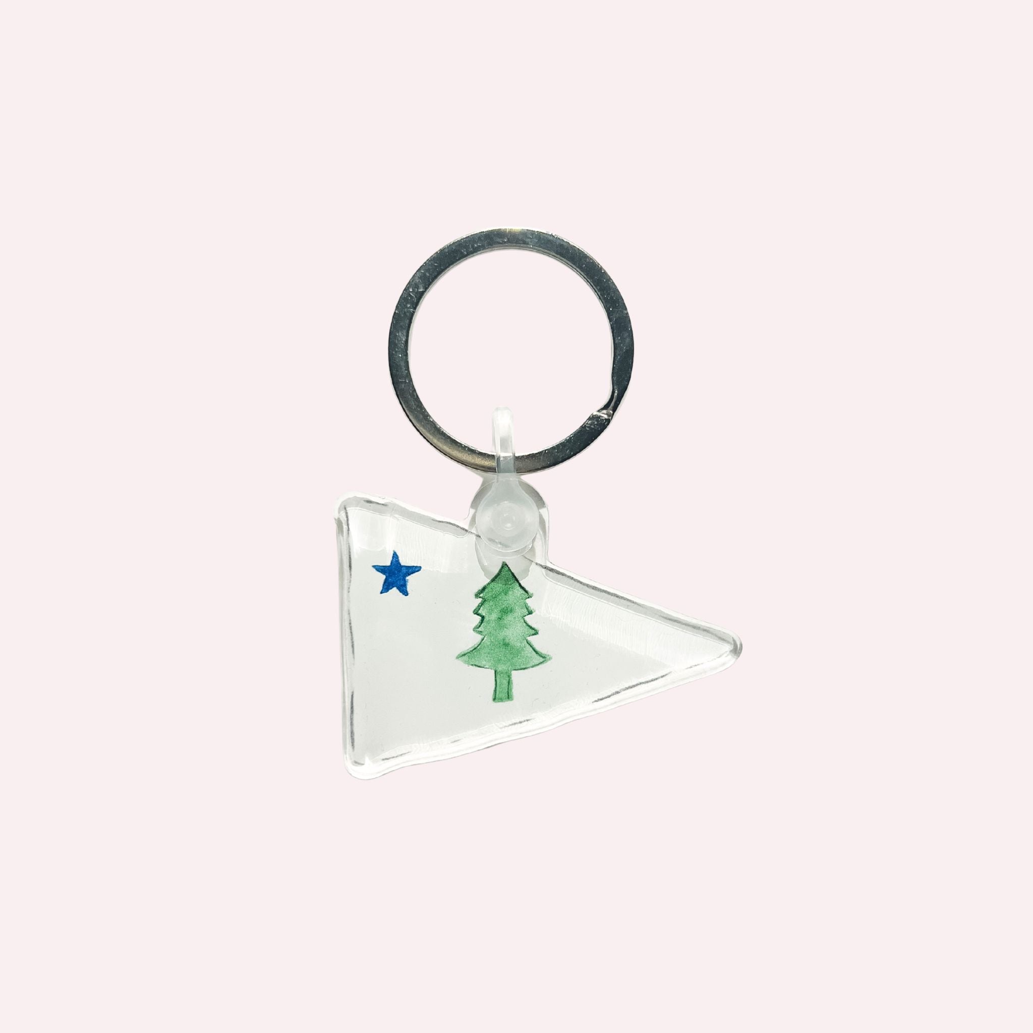Keychain & Needle Threader: Maine Flag