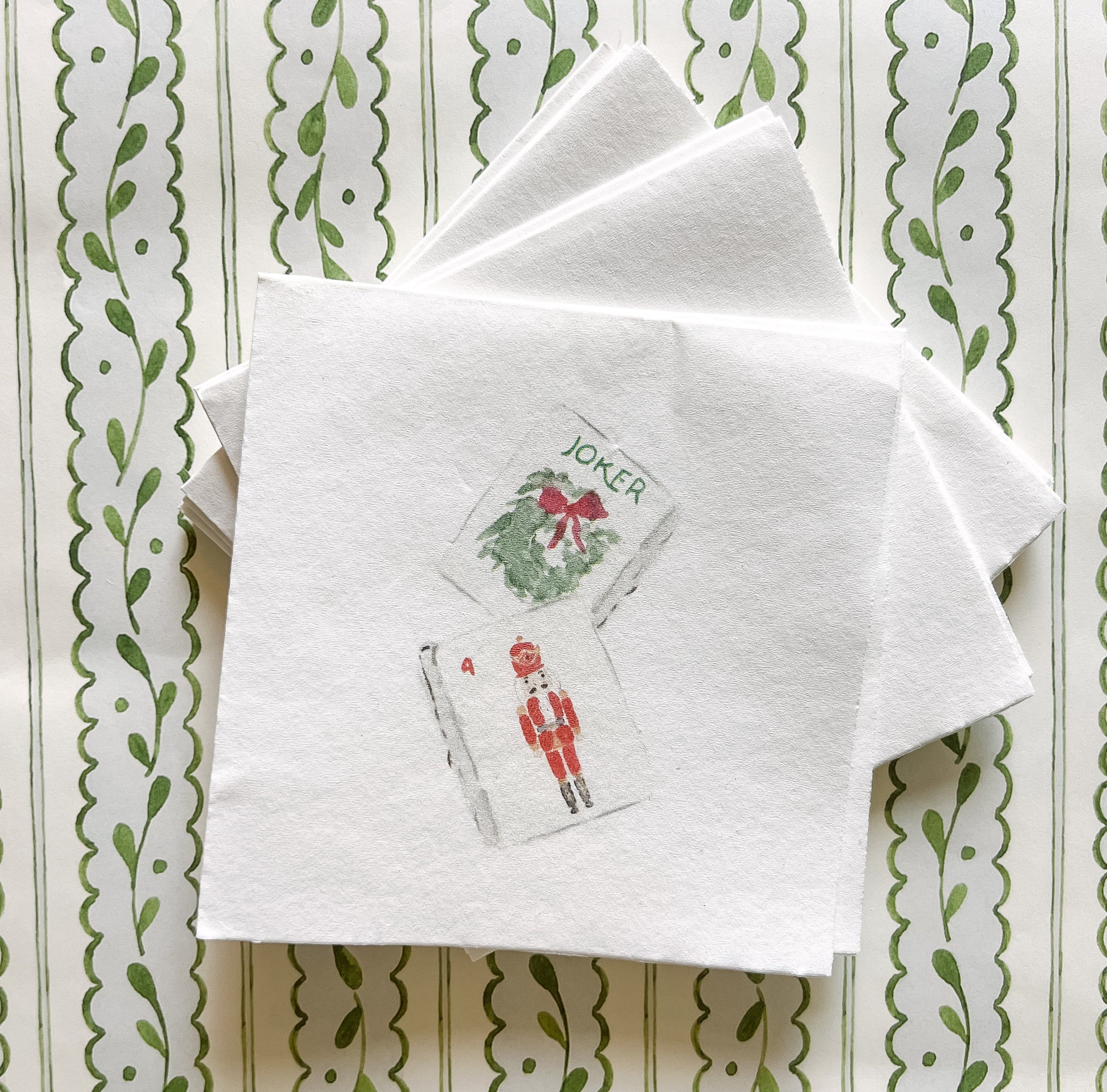 Cocktail Napkins: Mahjong with Nutcracker