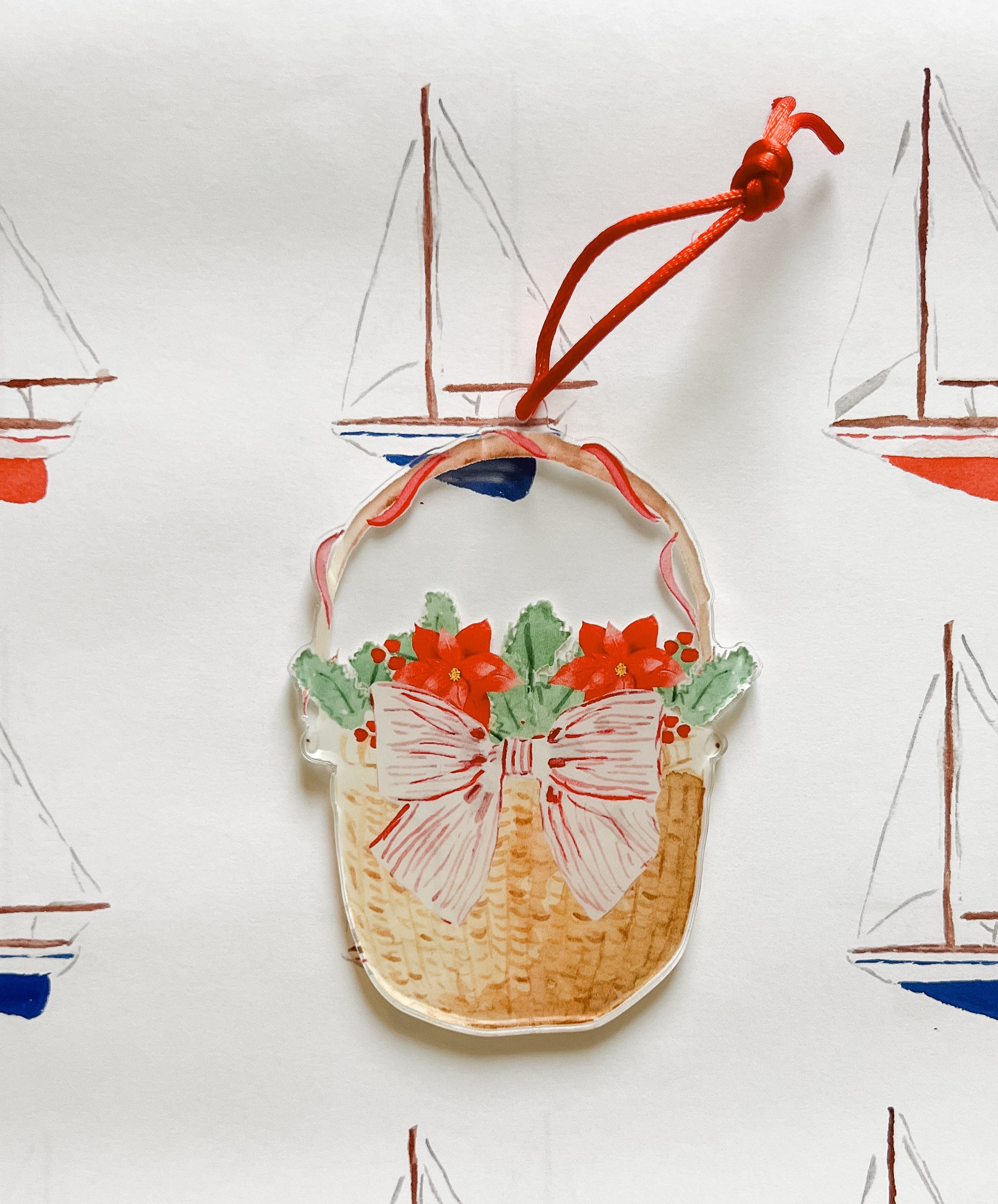 Acrylic Ornament: Nantucket Basket