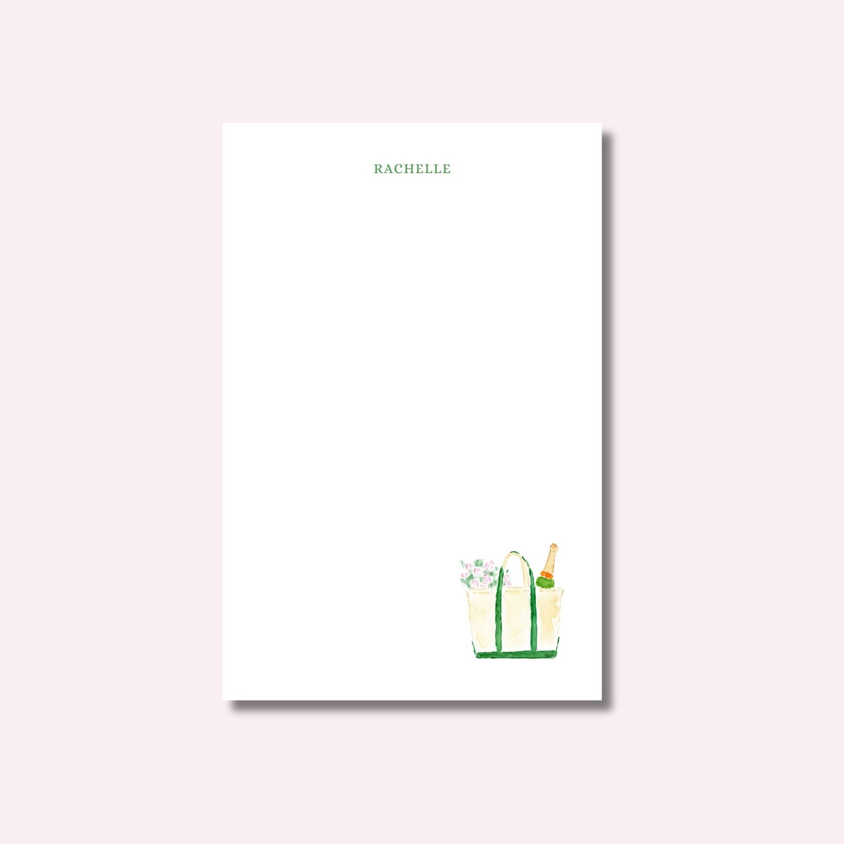 Semi Custom Notepad: Champagne & Tote