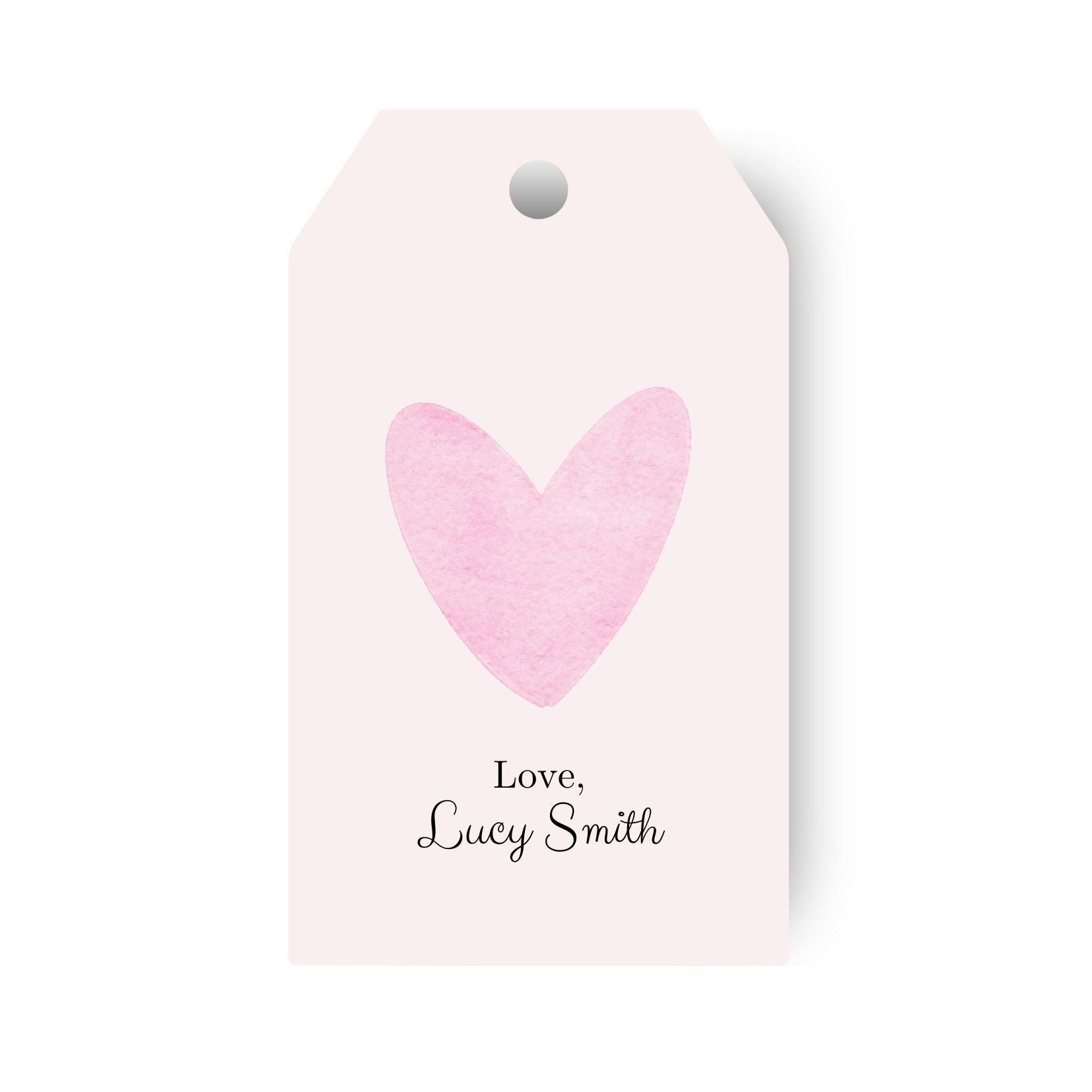 Custom Gift Tags: Pink Hearts