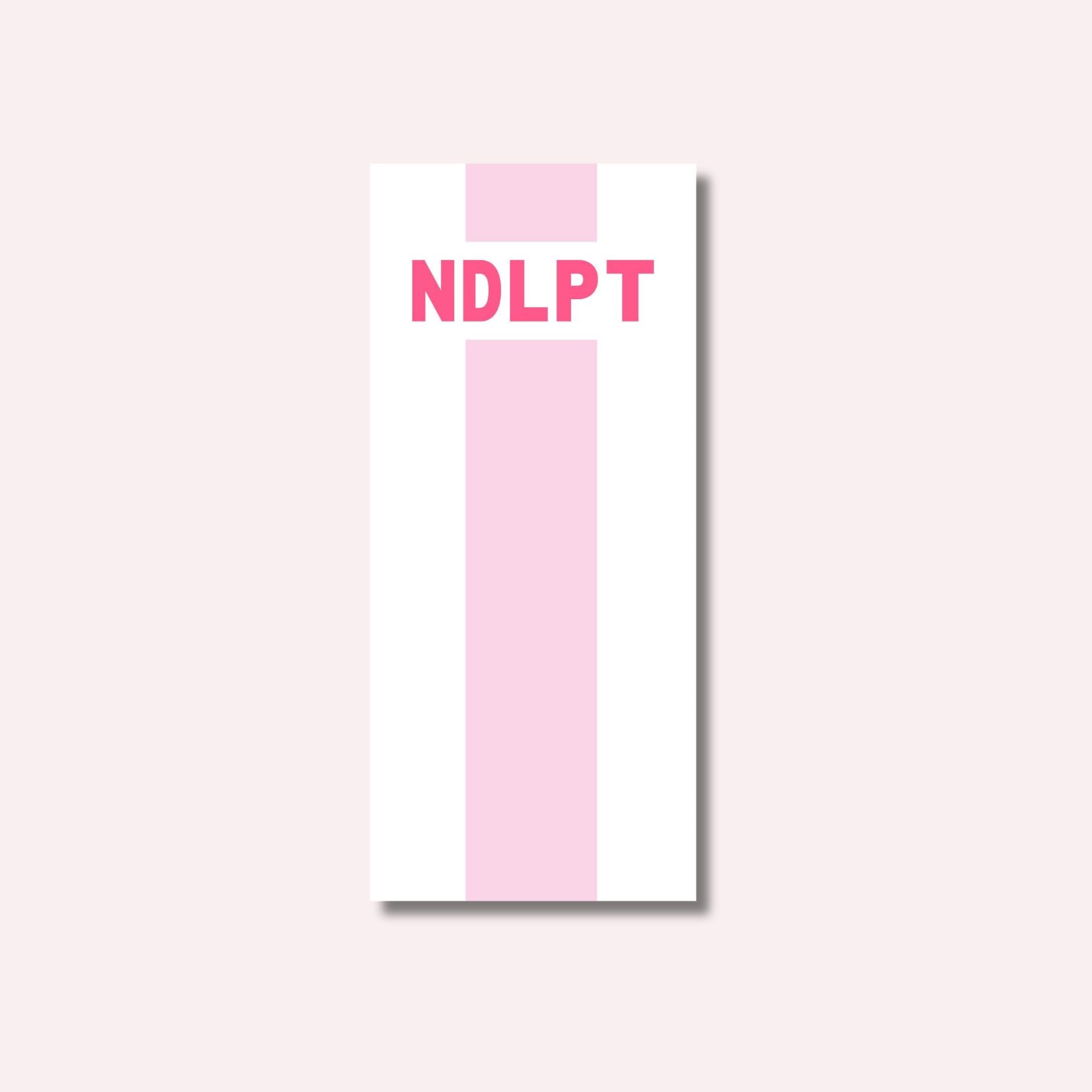 Notepad: Pink Striped Needlepoint Skinny Notepads