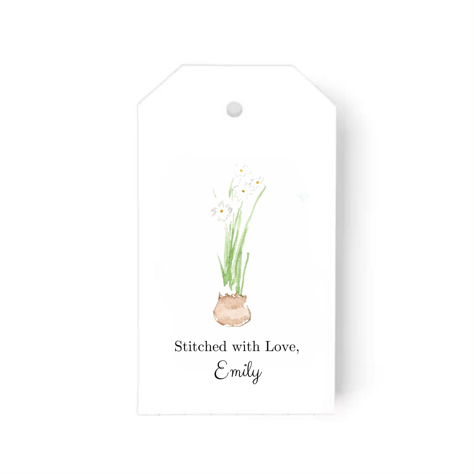 Needlepoint Stitched with Love Gift Tag