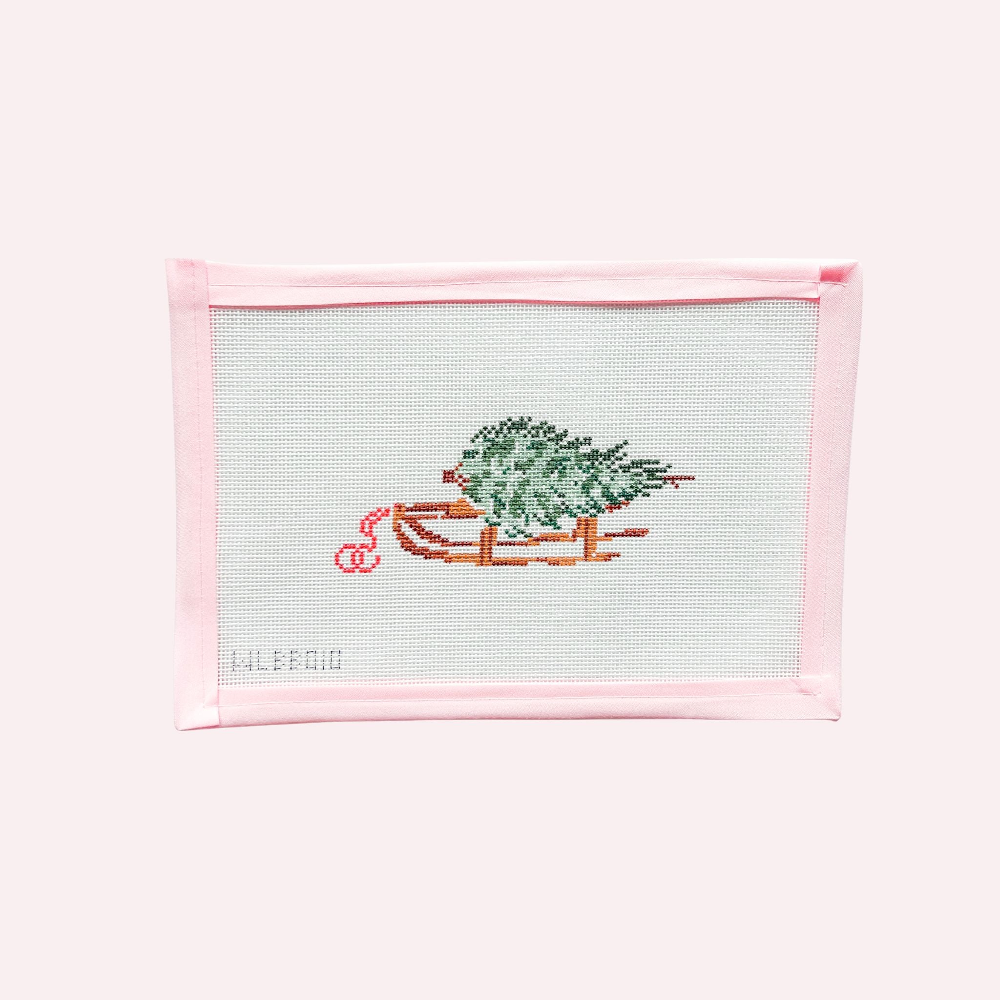 Needlepoint Canvas: Tree Sled