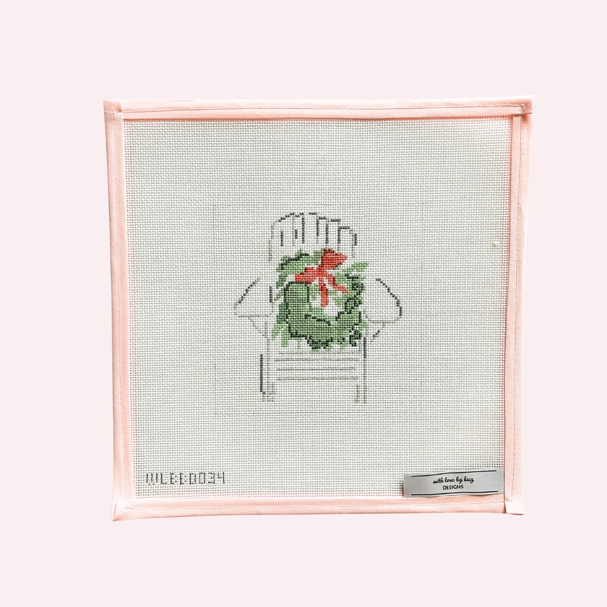 Needlepoint Canvas: Adirondack Chair with Wreath (1)