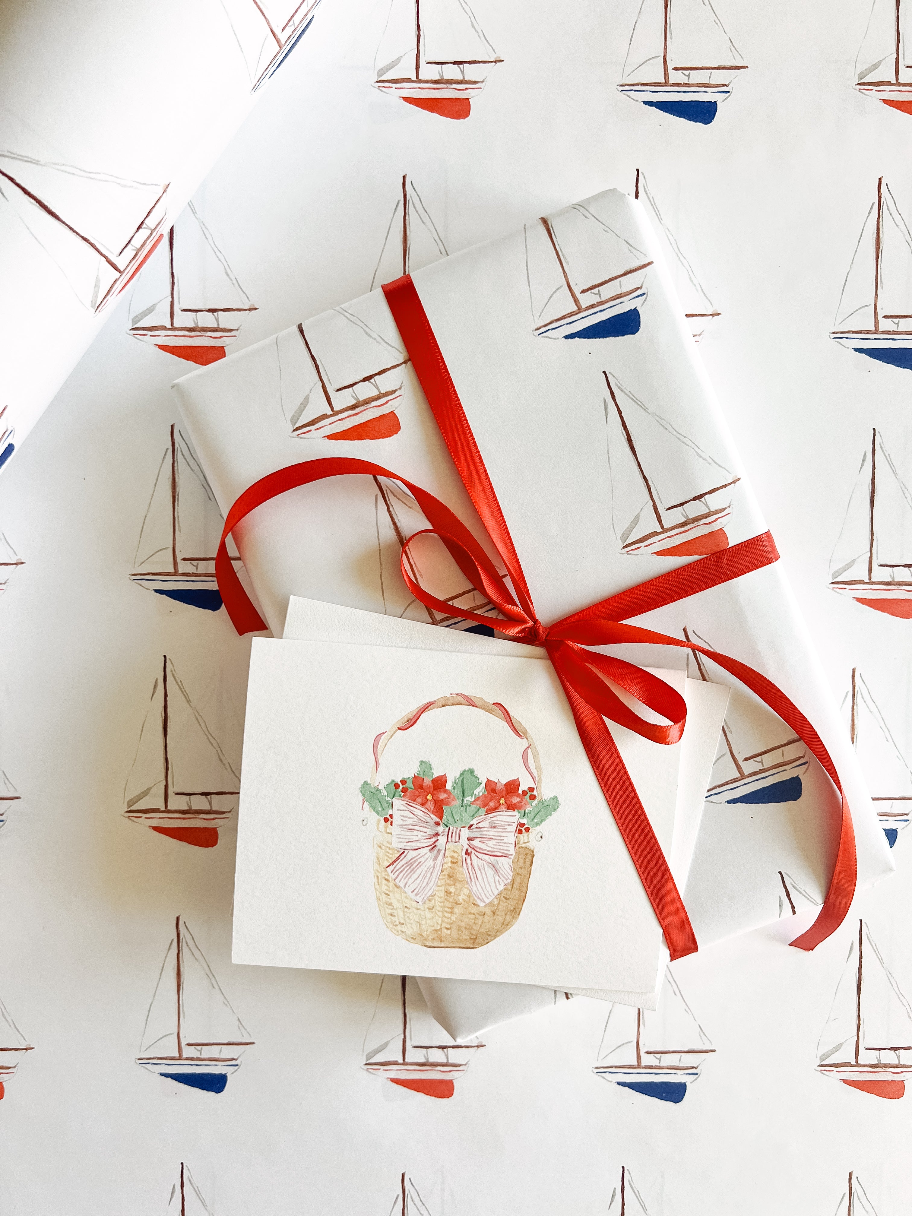Greeting Card: Holiday Nantucket Basket