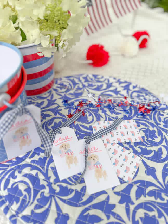 Gift Tags: Patriotic Pup