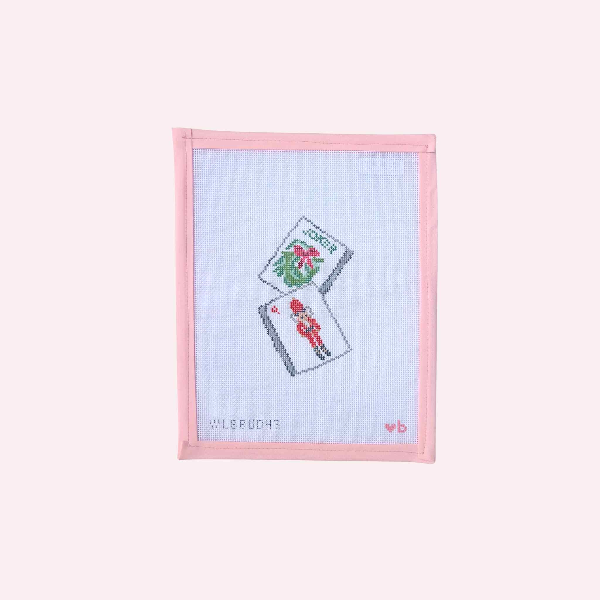 Needlepoint Canvas: Holiday Mahjong Tiles