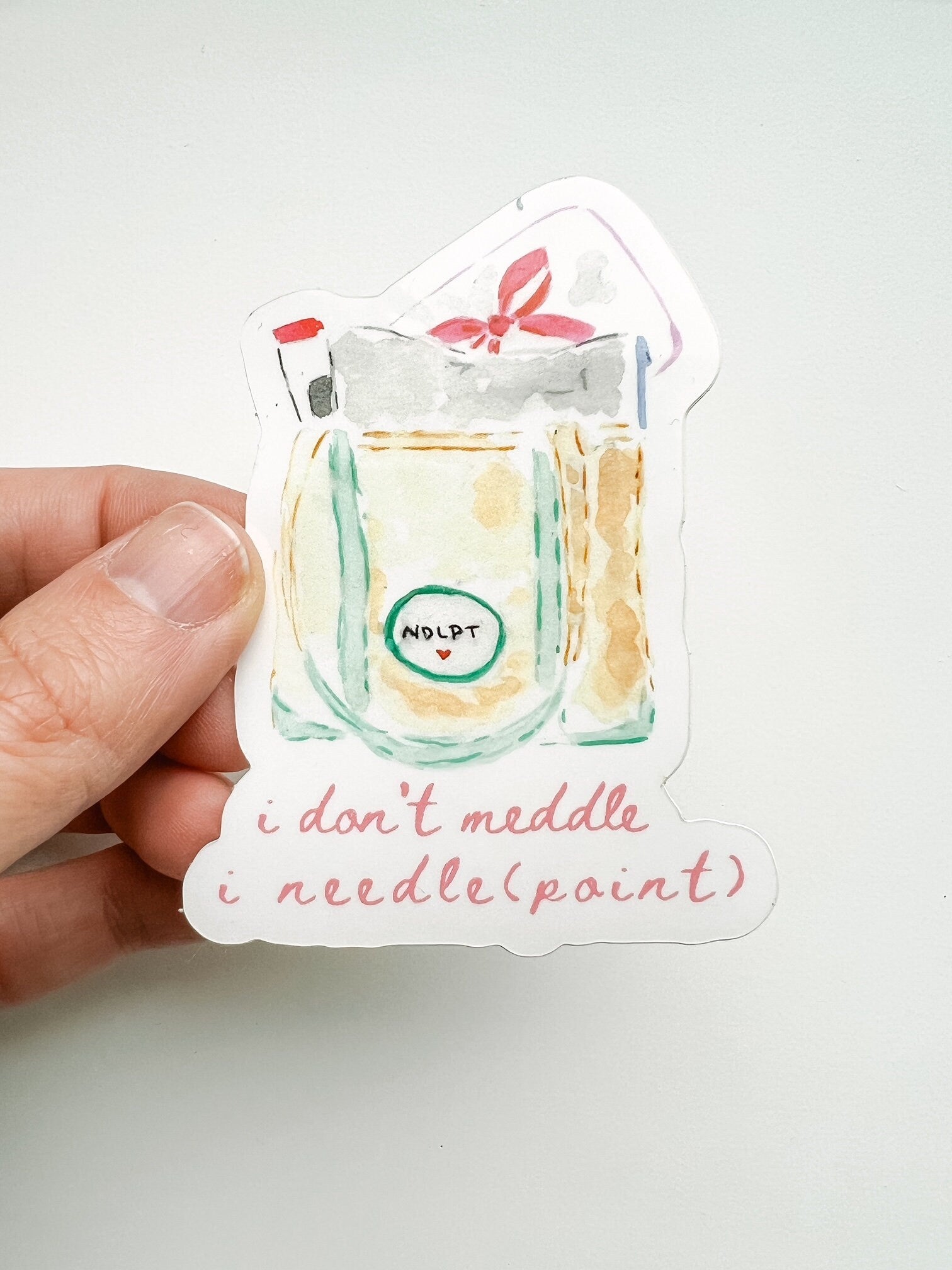 Sticker: Needlepoint Stash Bag