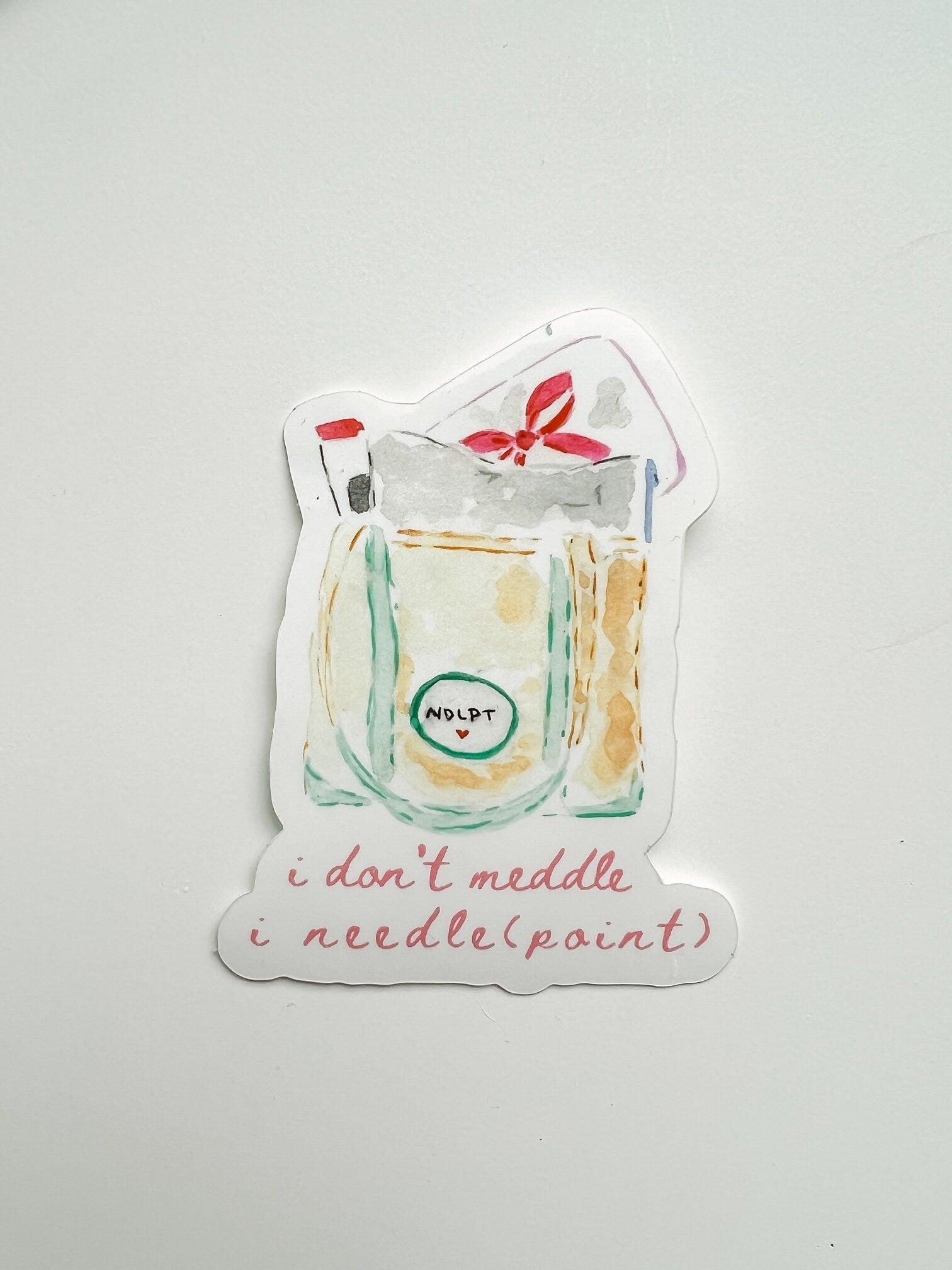 Sticker: Needlepoint Stash Bag