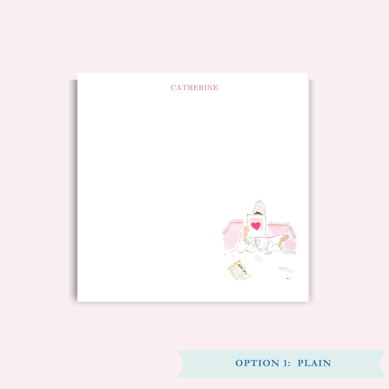 Custom Notepad: I'd Rather Be Stitching (Square)