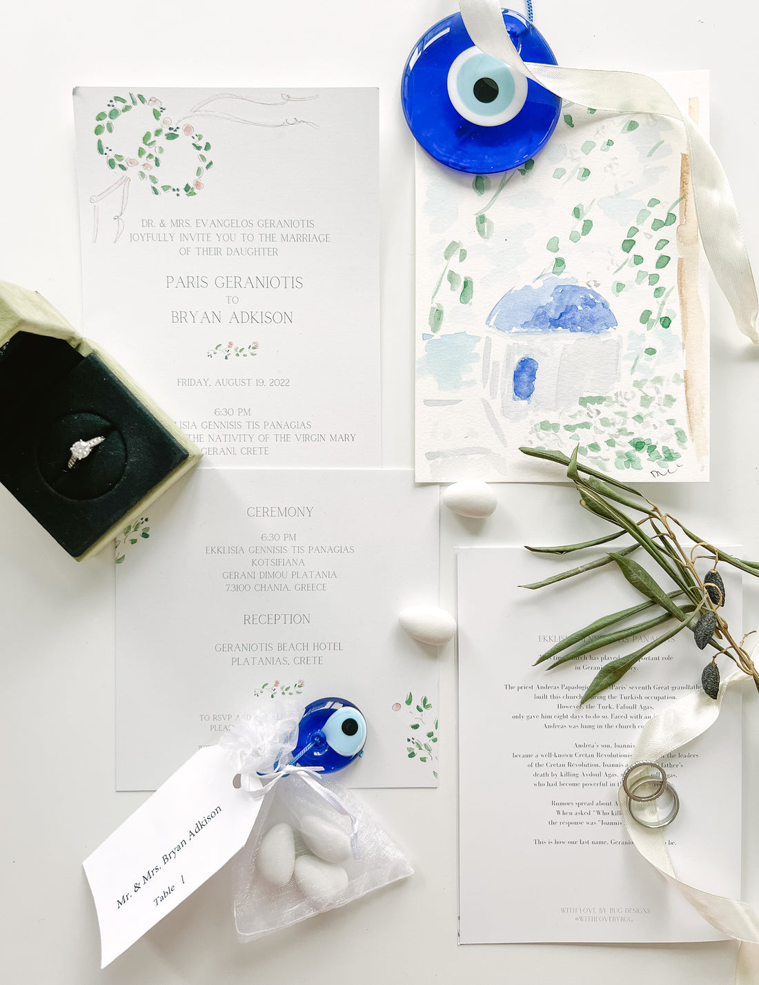 Greek Wedding Journal: Save the Dates & Invitations