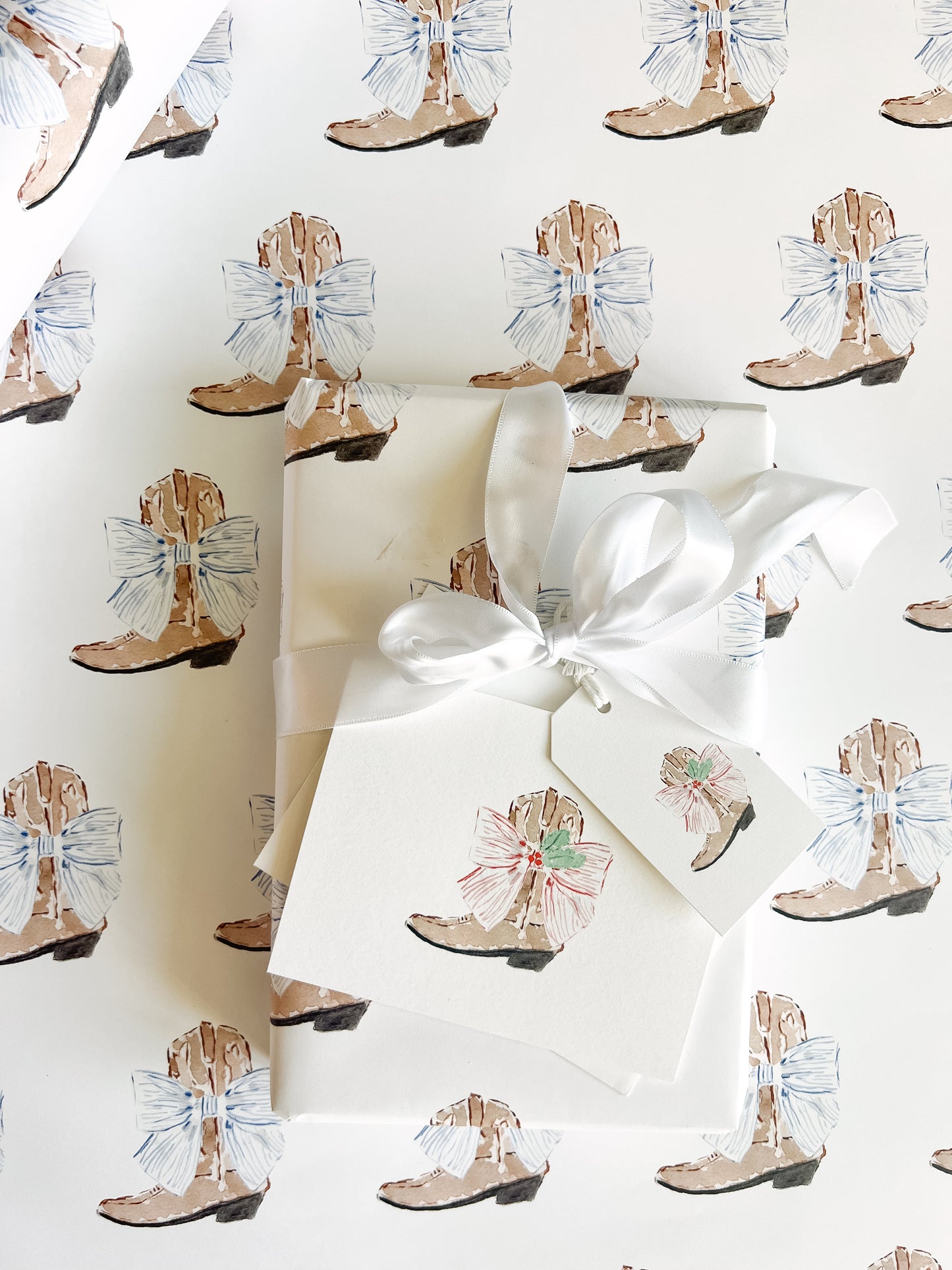 Greeting Card: Holiday Boot & Bow