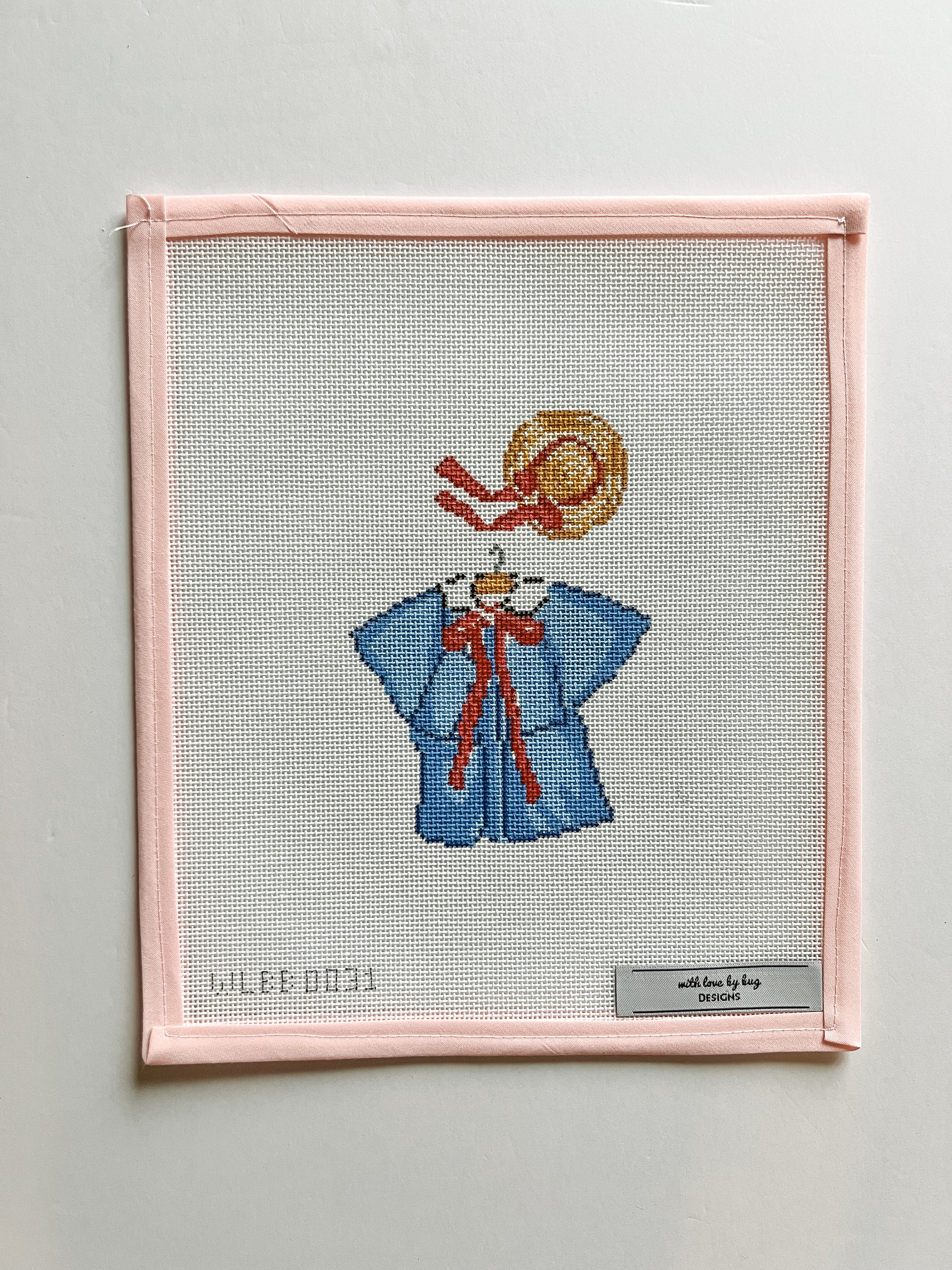 Needlepoint Canvas:  Blue Outfit