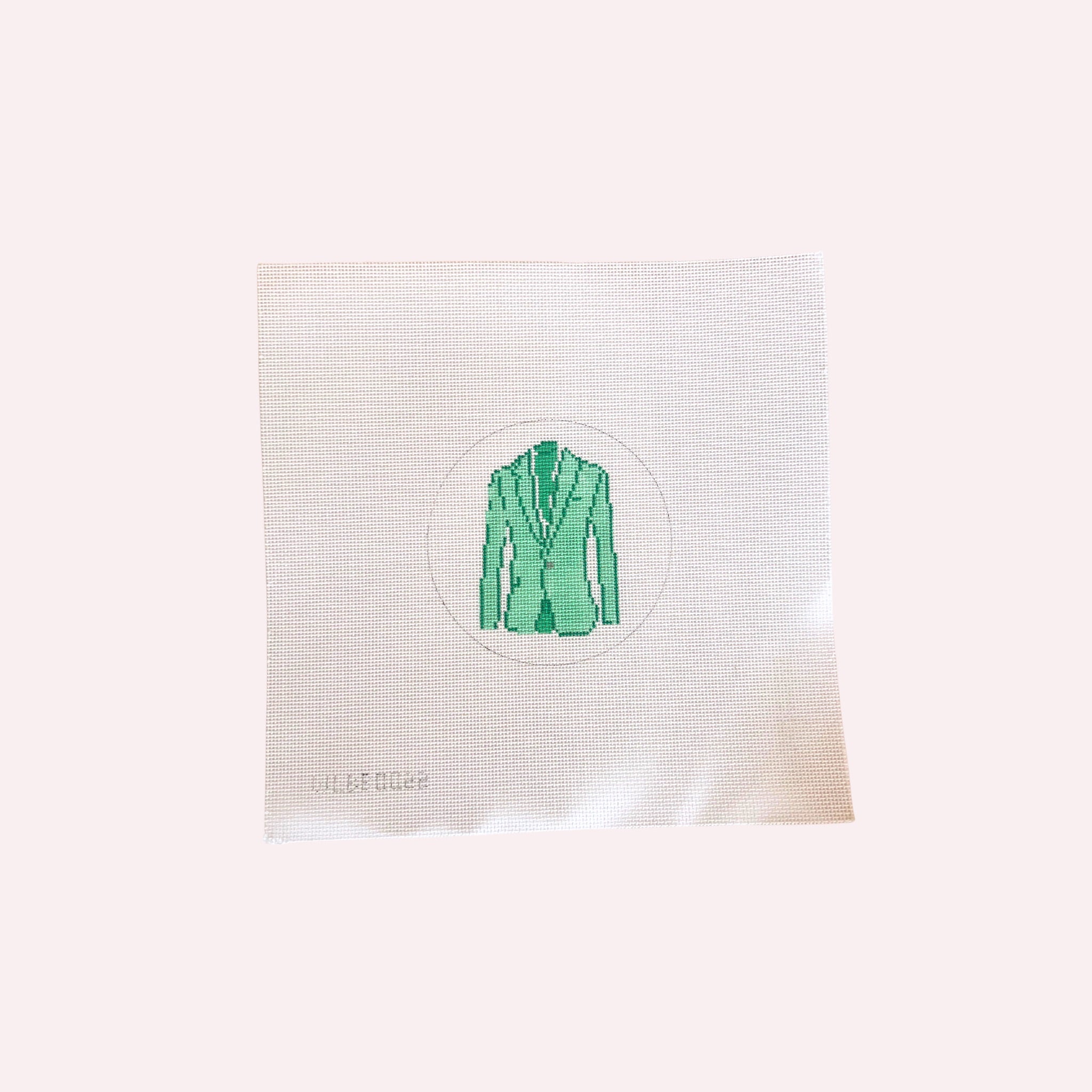 Needlepoint Canvas:  Green Jacket