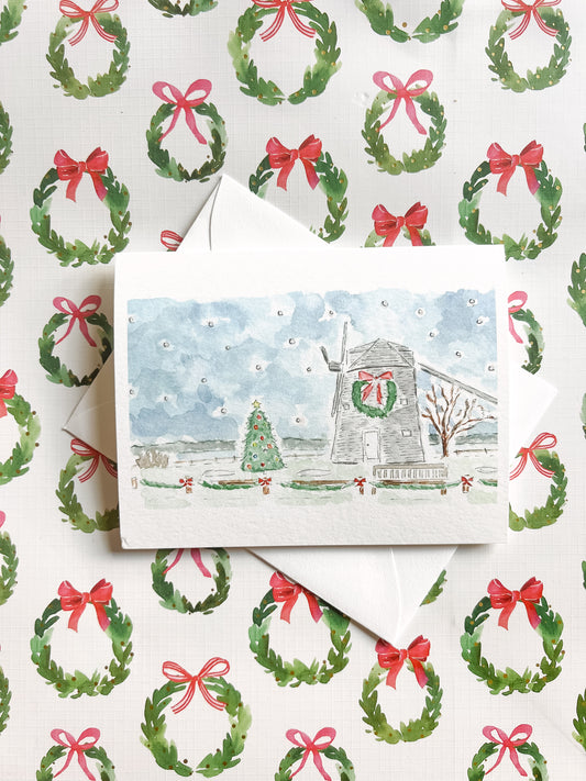 Greeting Card: Cape Cod Holiday Scene