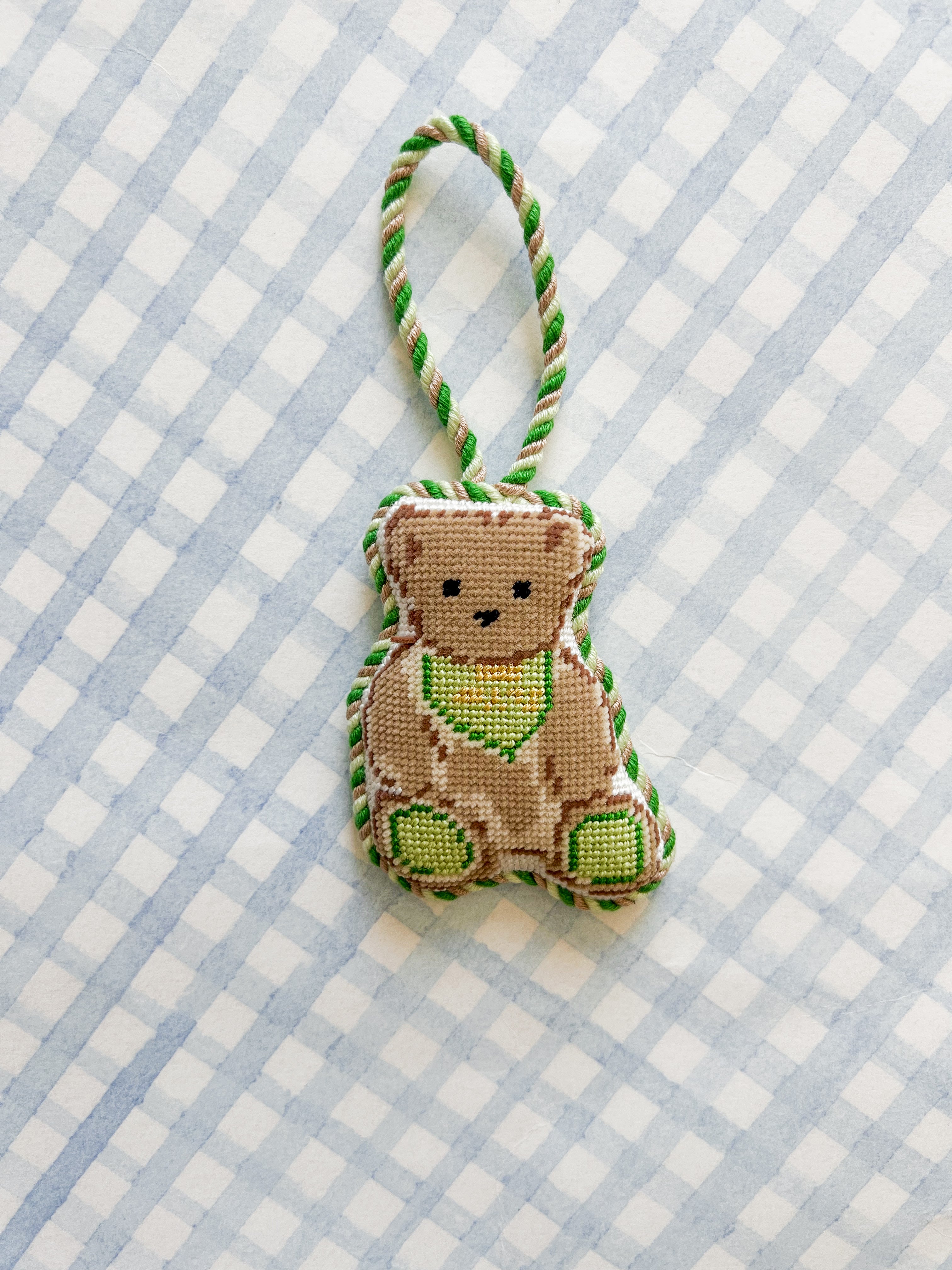 Needlepoint Canvas: Golf Teddy Bear