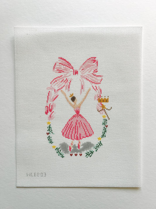 Ballerina with Bow Needlepoint Project