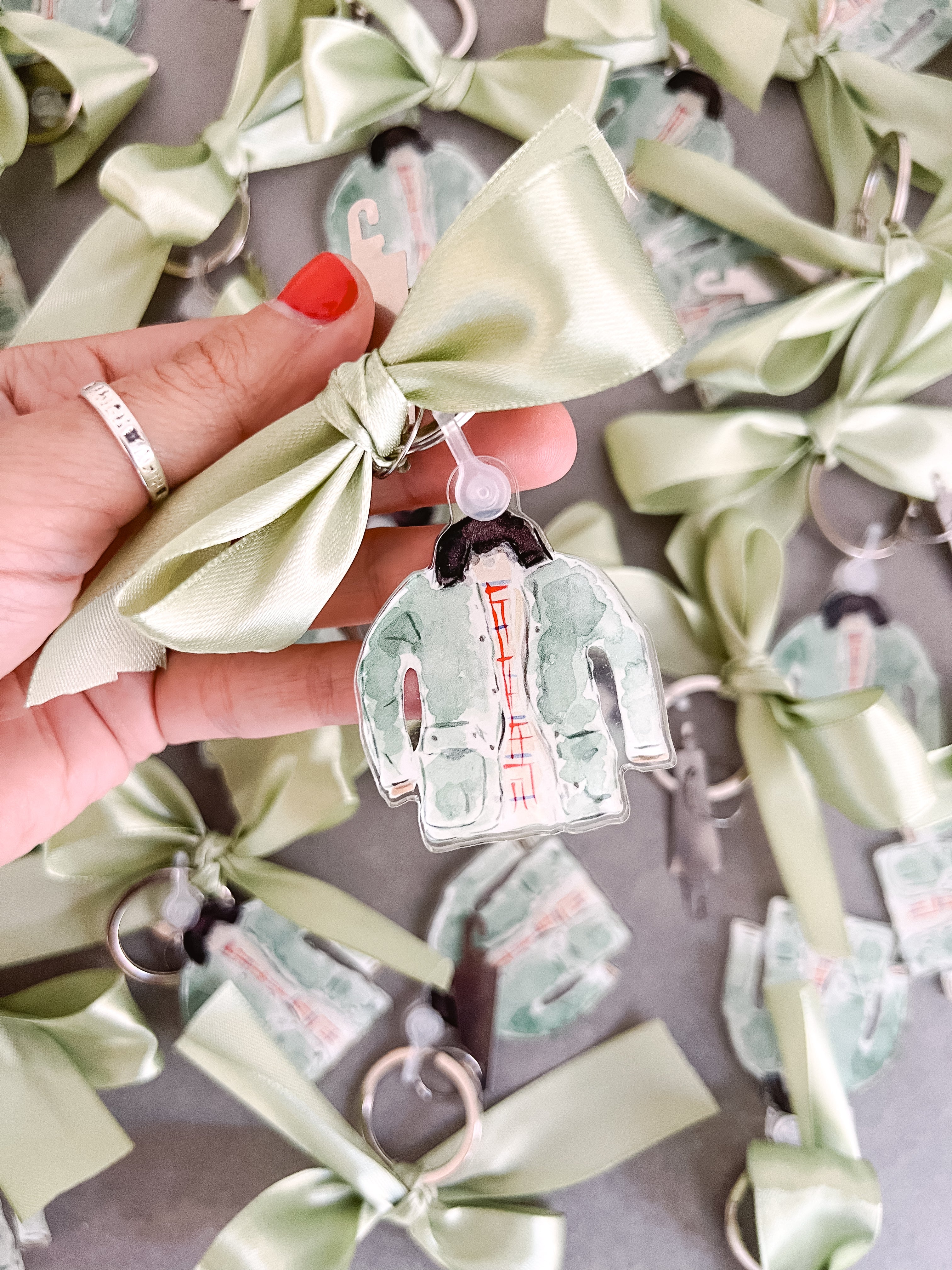 Keychain & Needle Threader: Barn Jacket