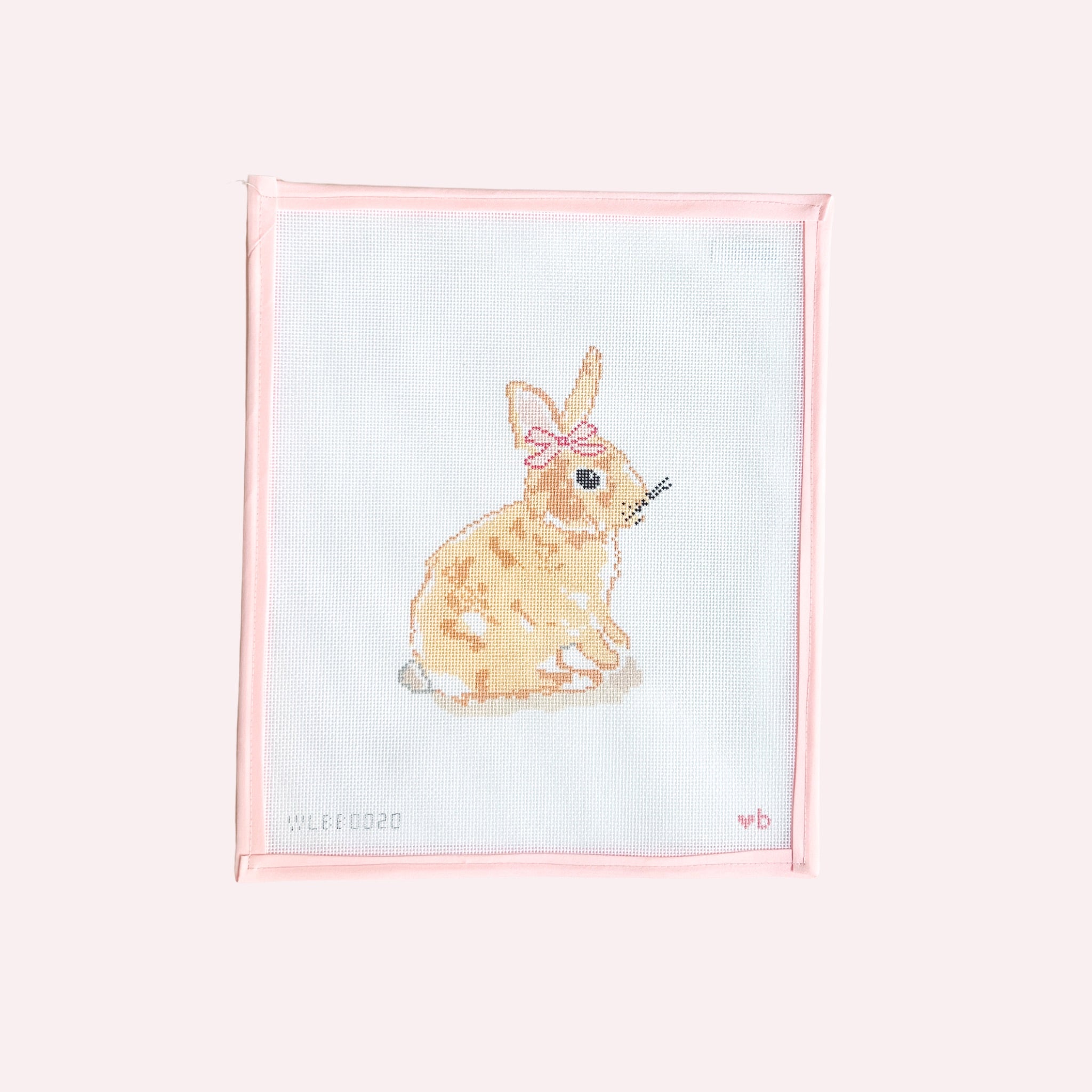 Needlepoint Canvas:  Bunny with Pink Bow