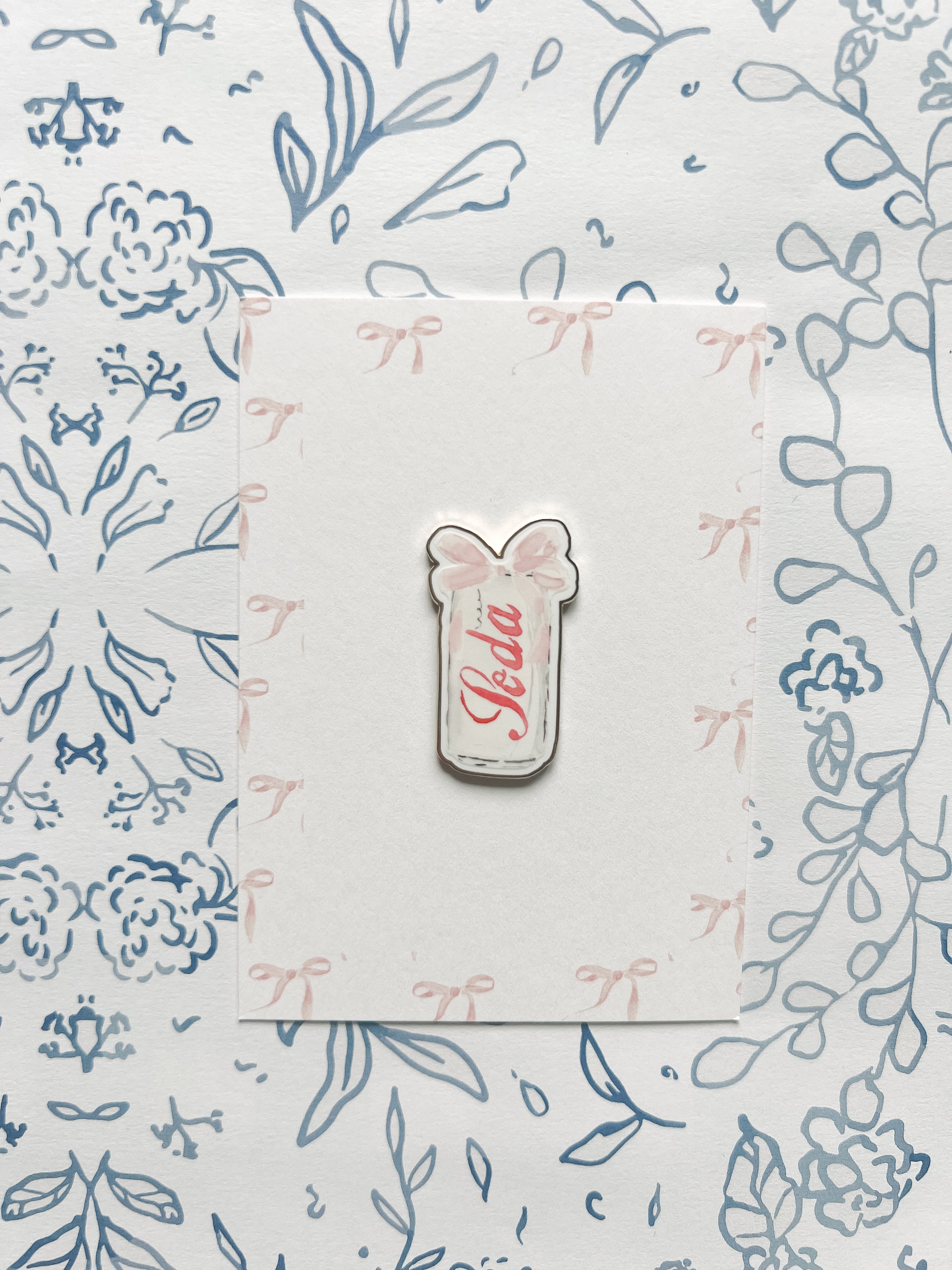 Diet Soda with Bow Needleminder for Needlepoint
