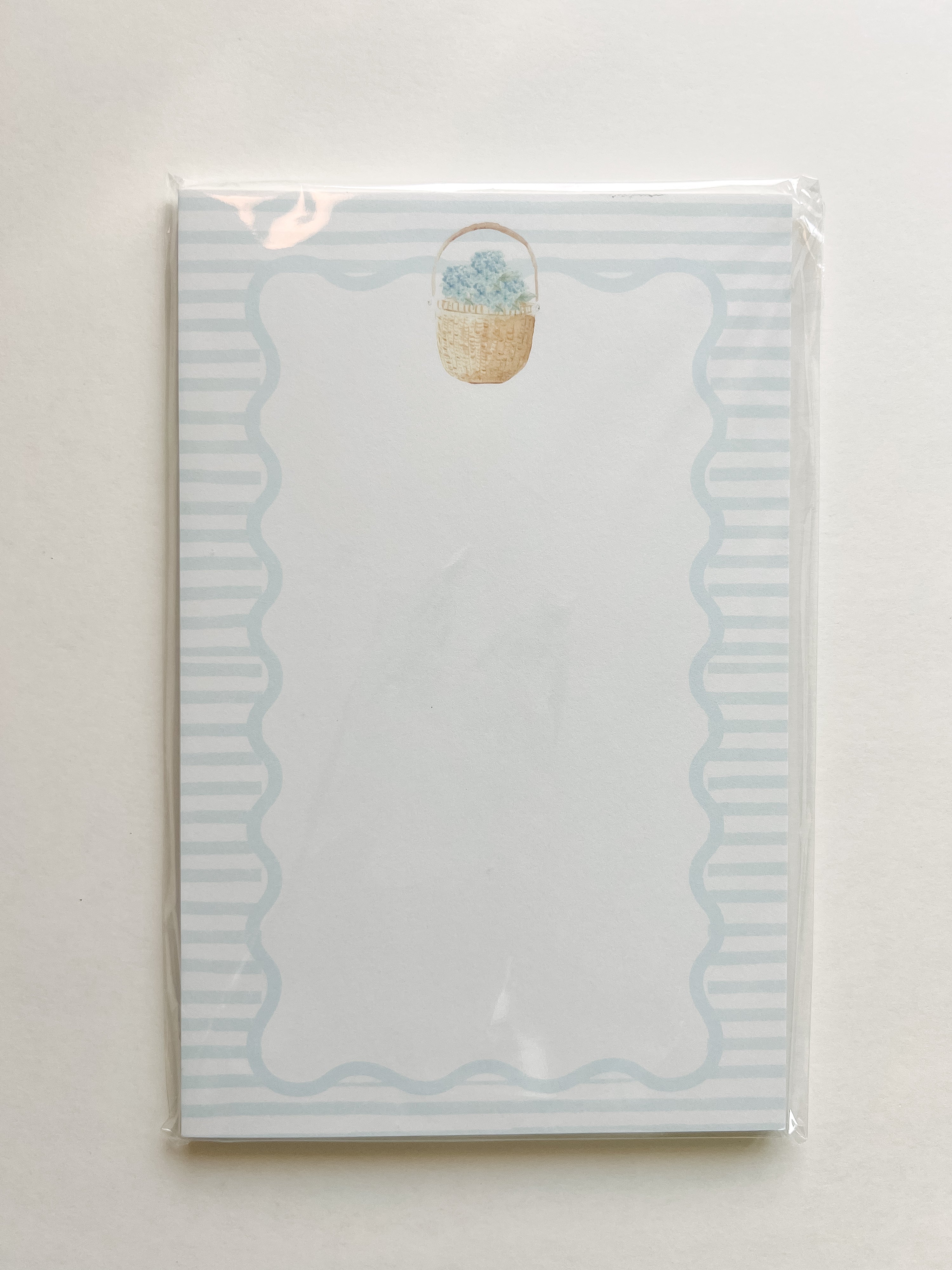 Notepad: Striped Hydrangea Basket