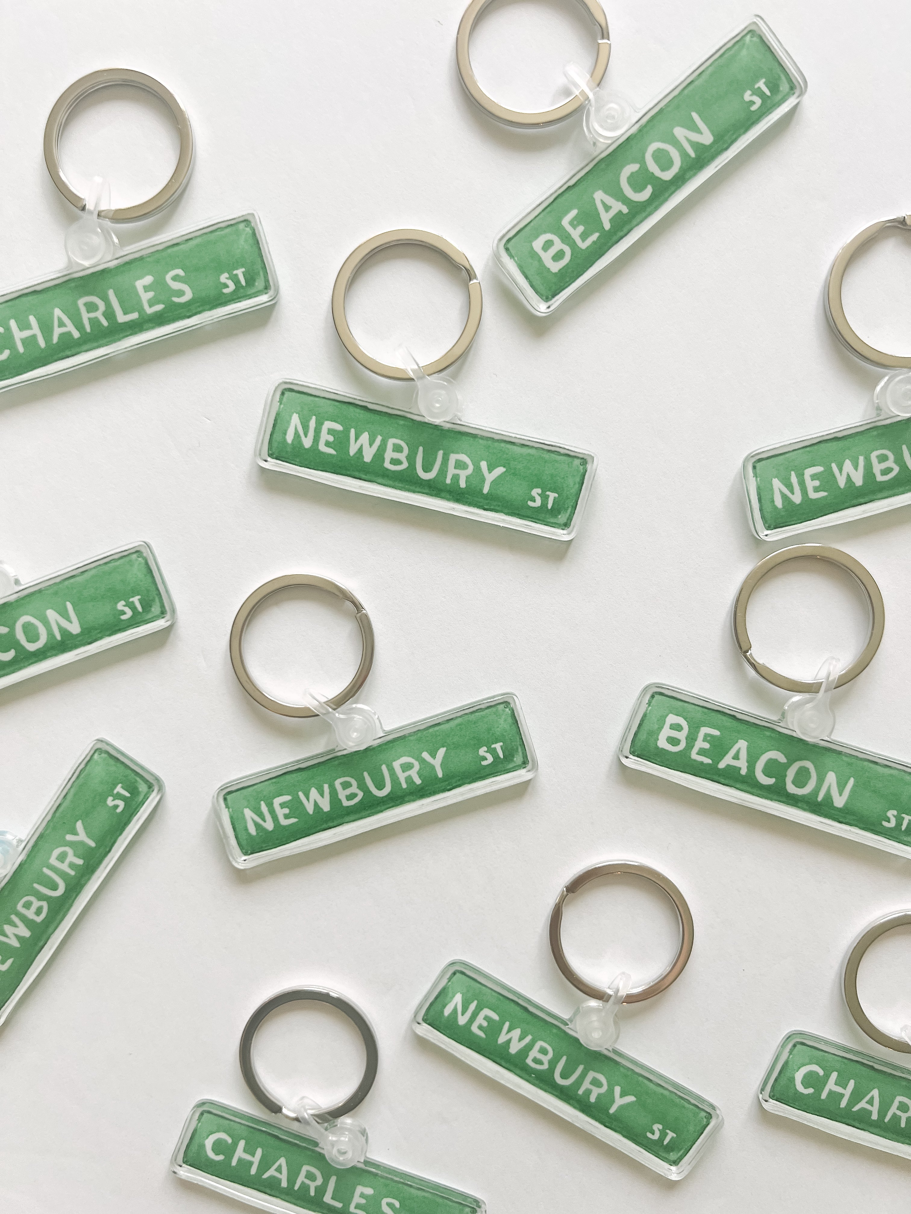 Keychain & Needle Threader: Newbury Street