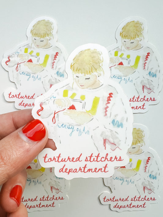 Taylor Swift tortured stitchers department sticker