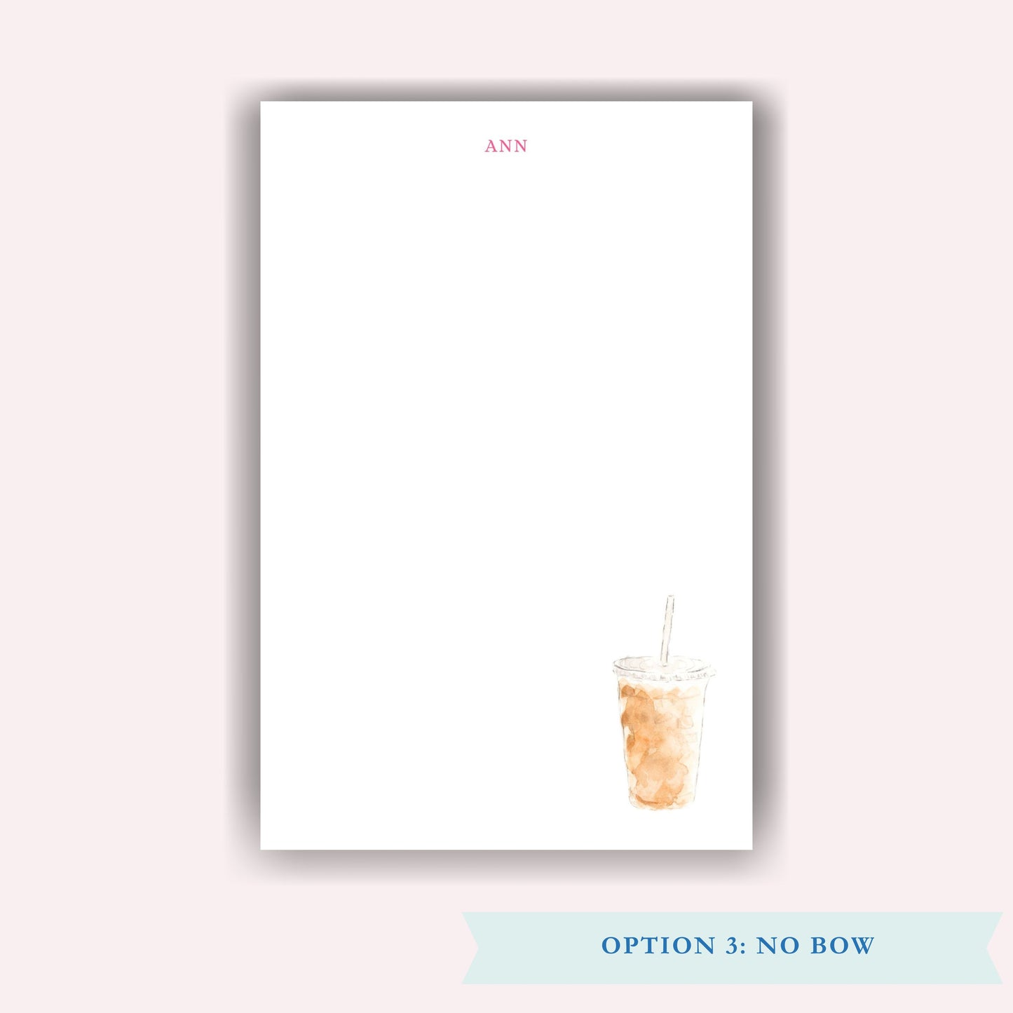 Custom Notepad: Girl Breakfast (Iced Coffee)