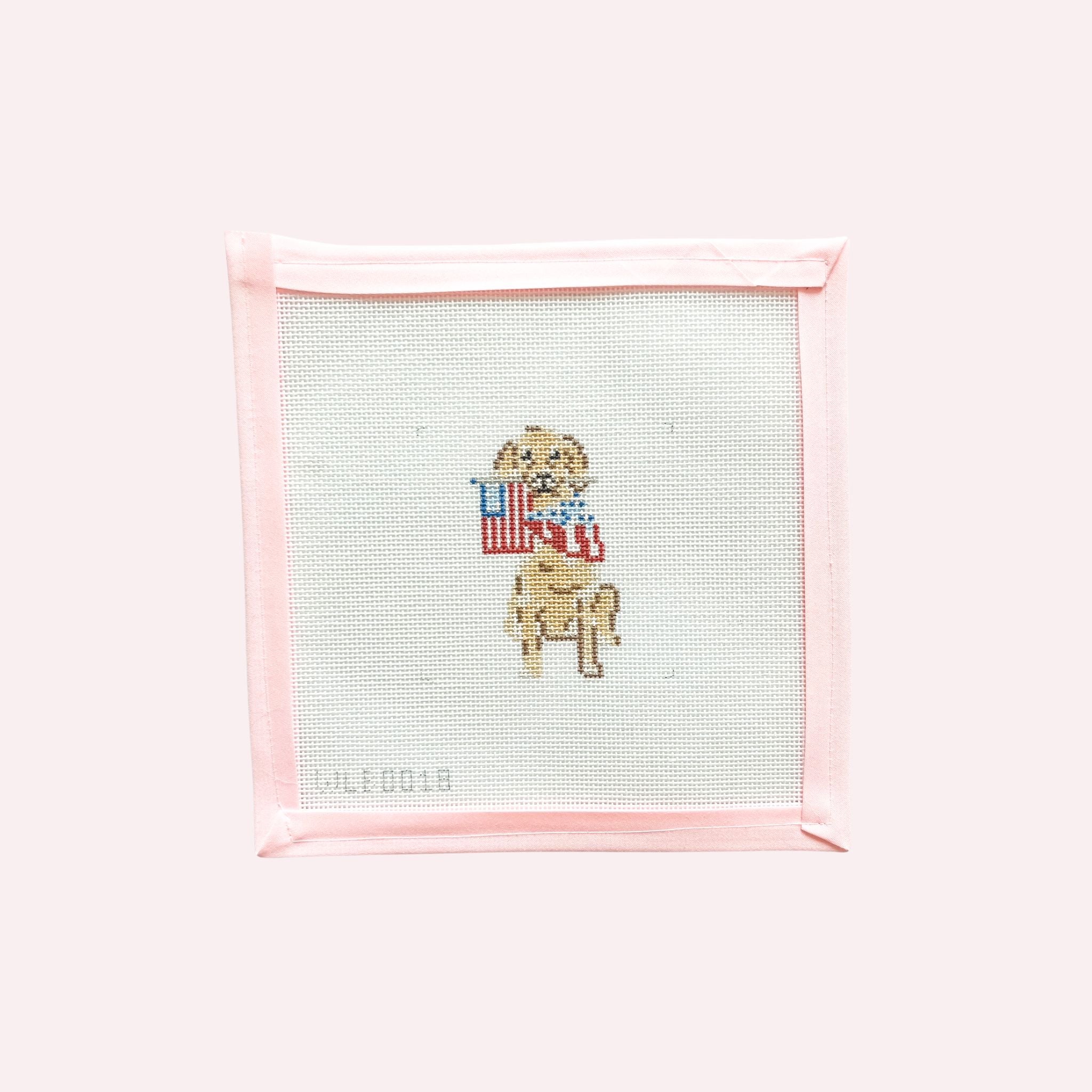 Needlepoint Canvas: Patriotic Pup